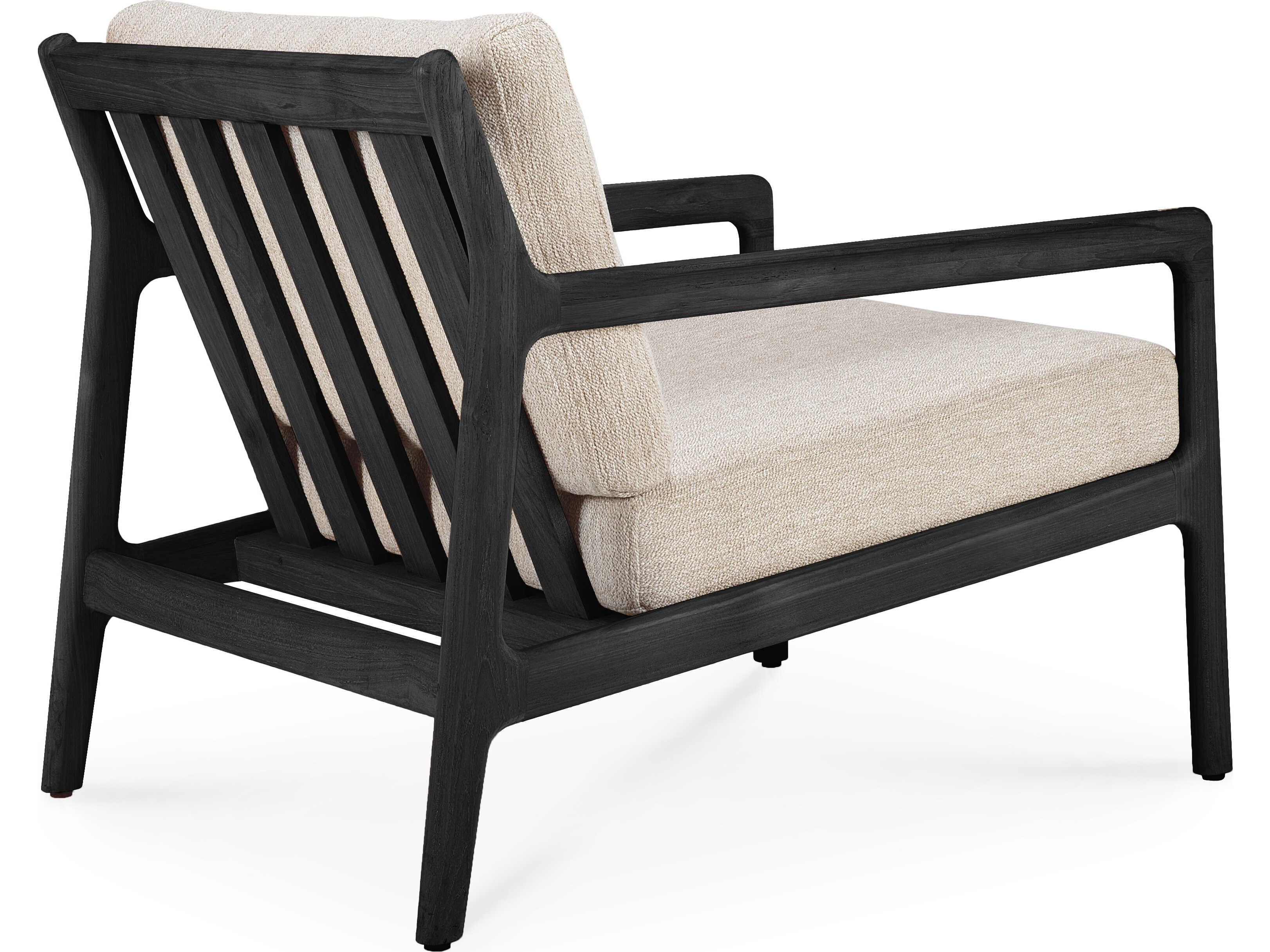 Ethnicraft Outdoor Jack Teak Black And Natural Lounge Chair