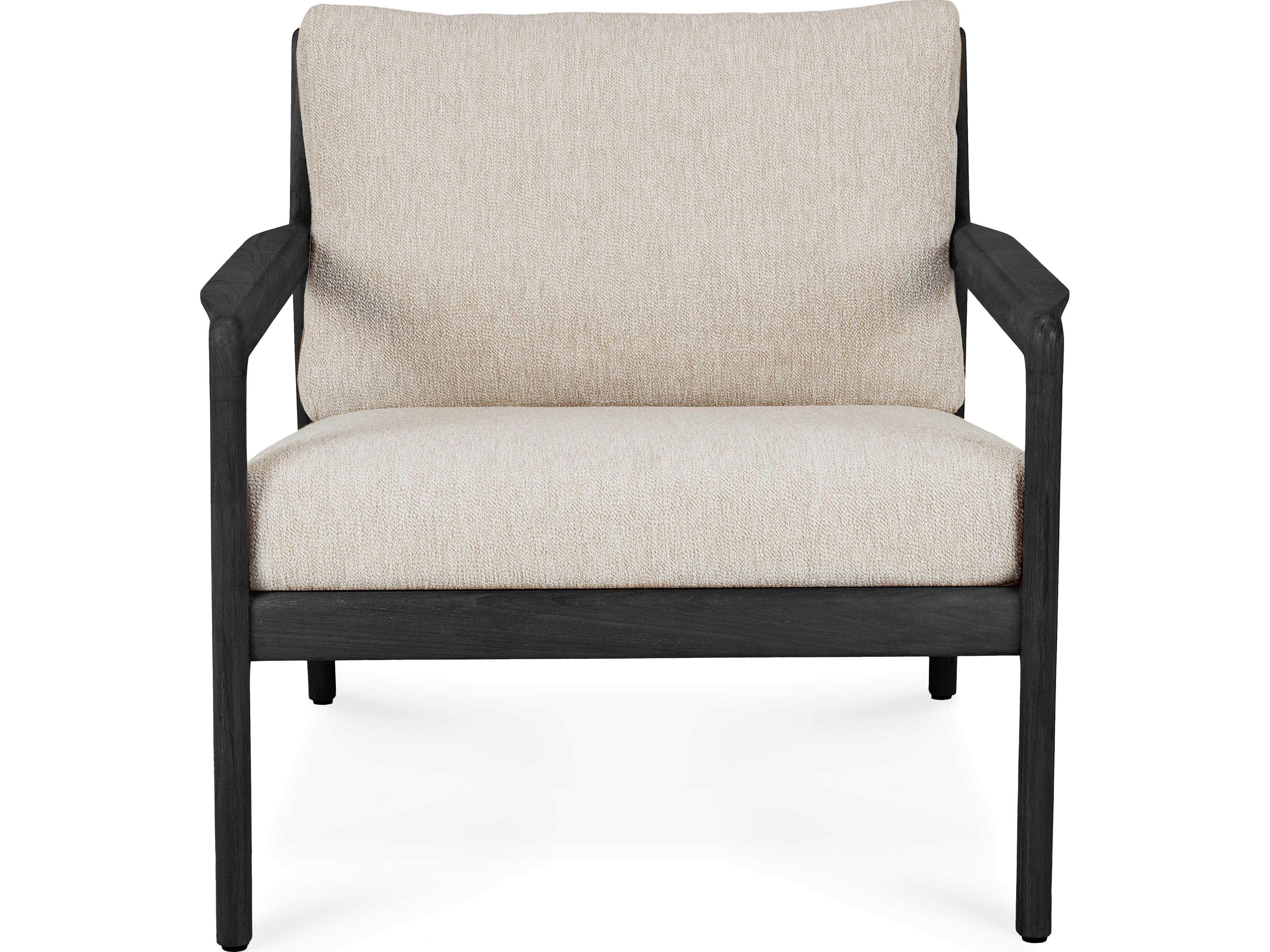 Ethnicraft Outdoor Jack Teak Black And Natural Lounge Chair