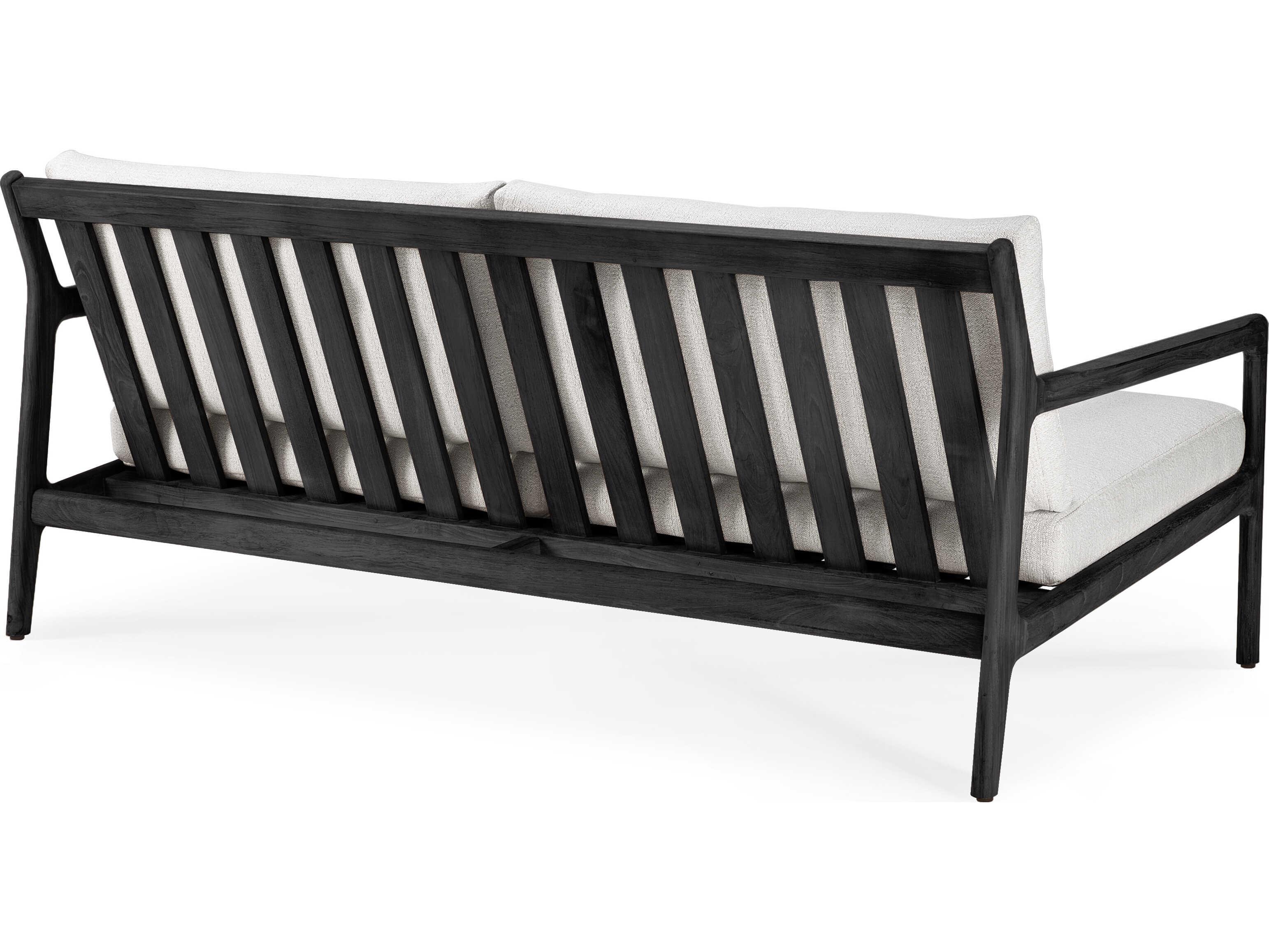 Ethnicraft Outdoor Jack Teak Black And Off White Sofa