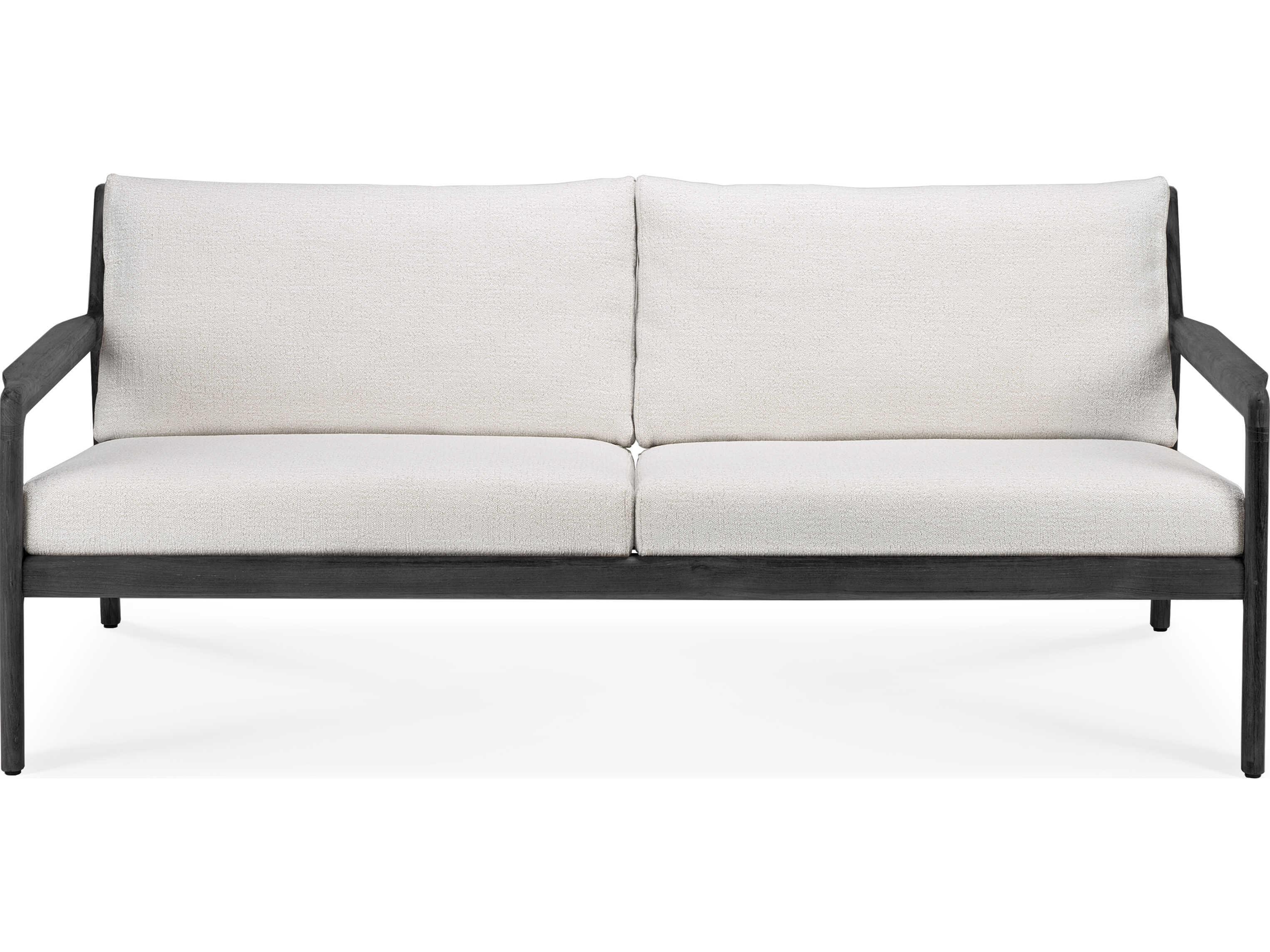 Ethnicraft Outdoor Jack Teak Black And Off White Sofa