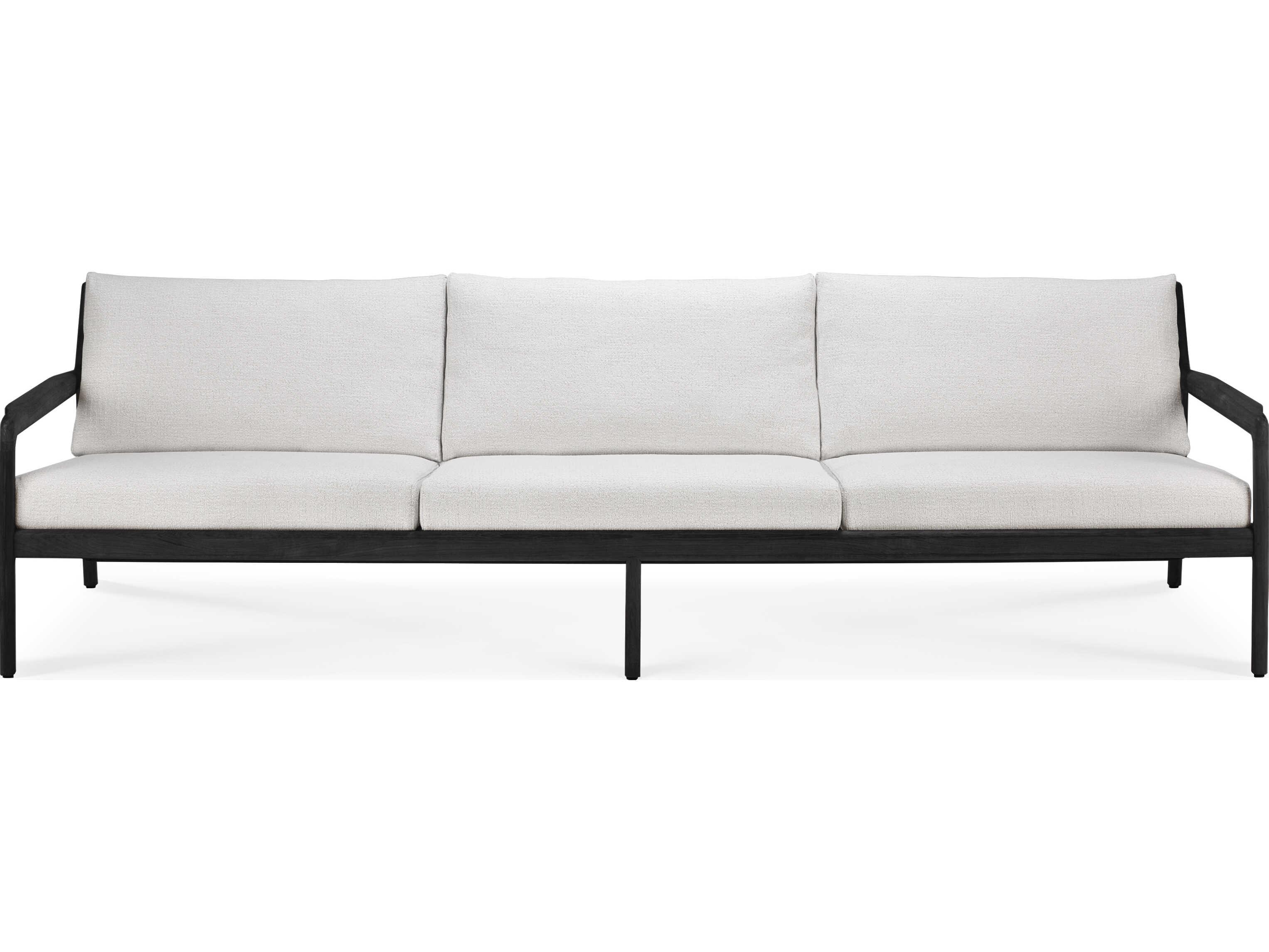 Ethnicraft Outdoor Jack Teak Black And Off White Sofa