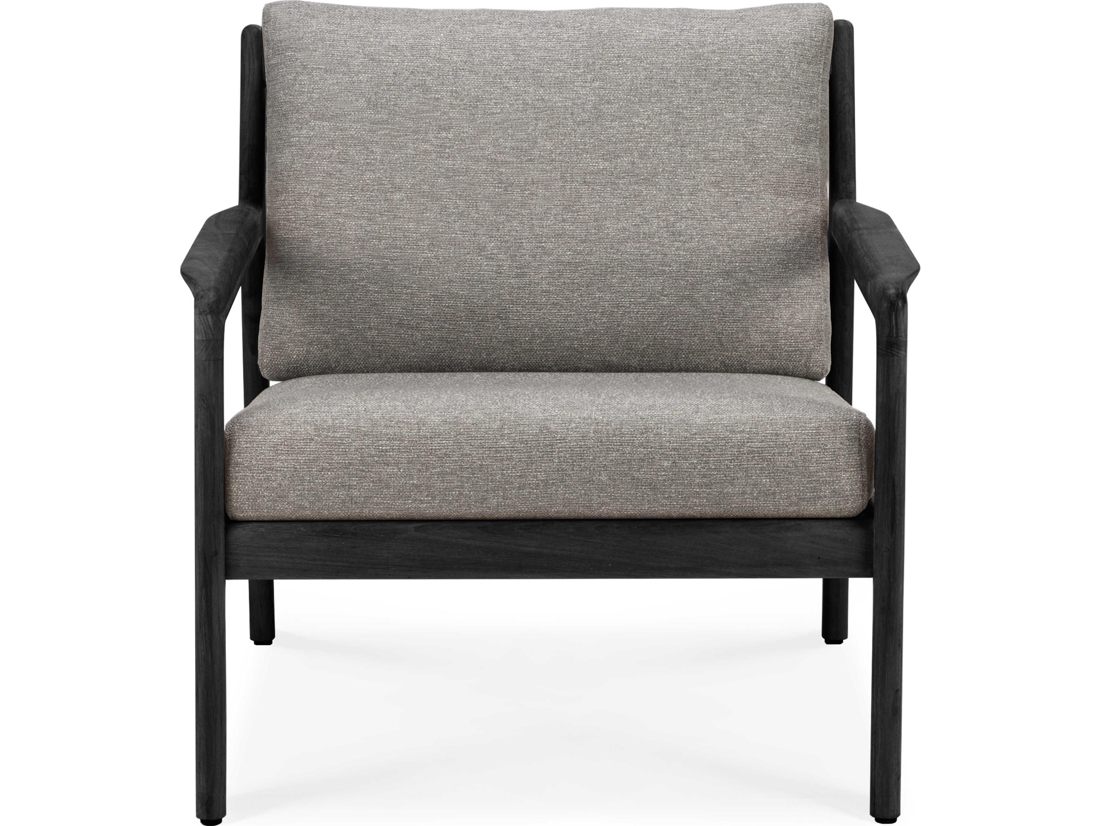 Ethnicraft Outdoor Jack Teak Black And Mocha Lounge Chair