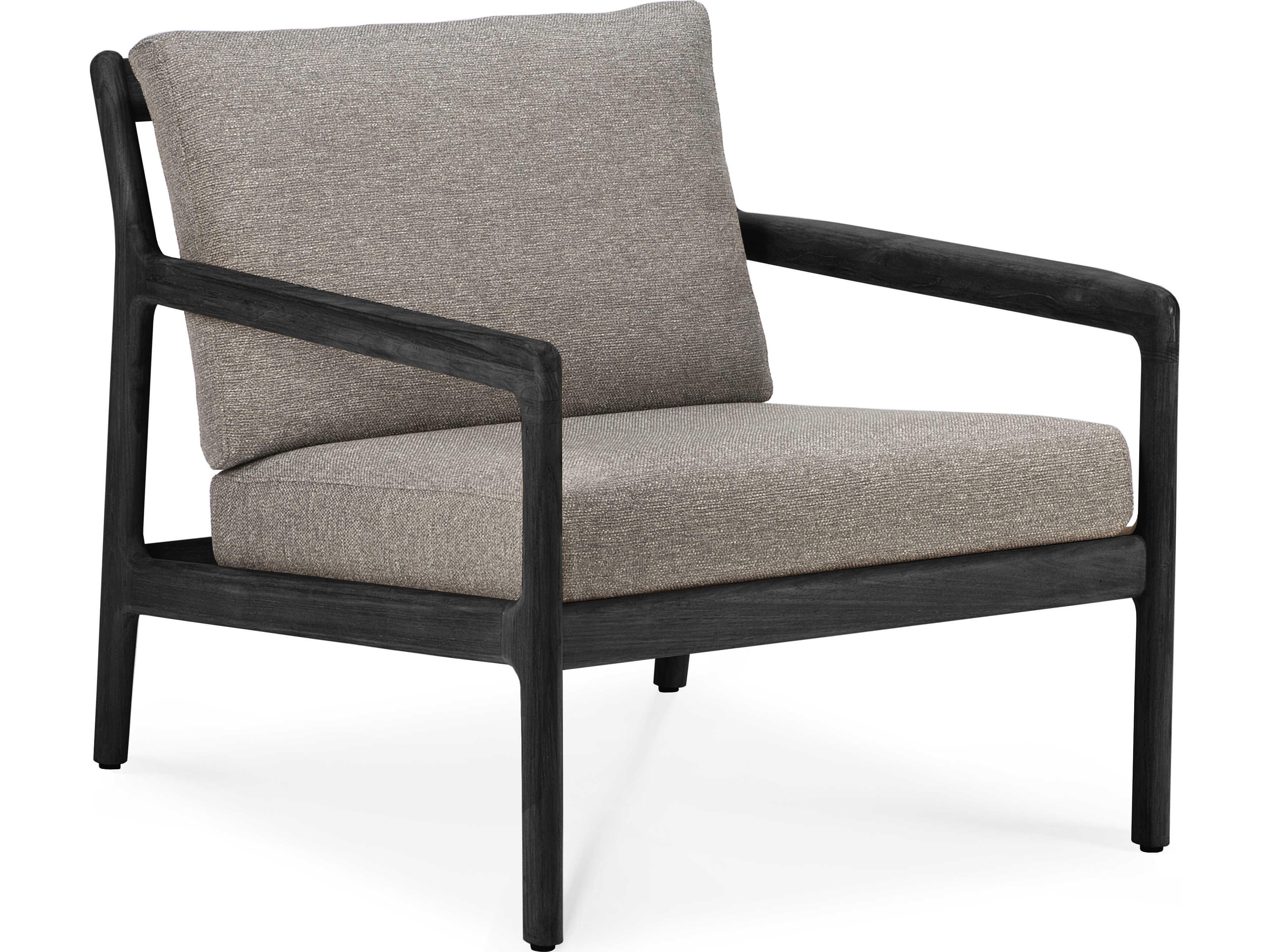 Ethnicraft Outdoor Jack Teak Black And Mocha Lounge Chair