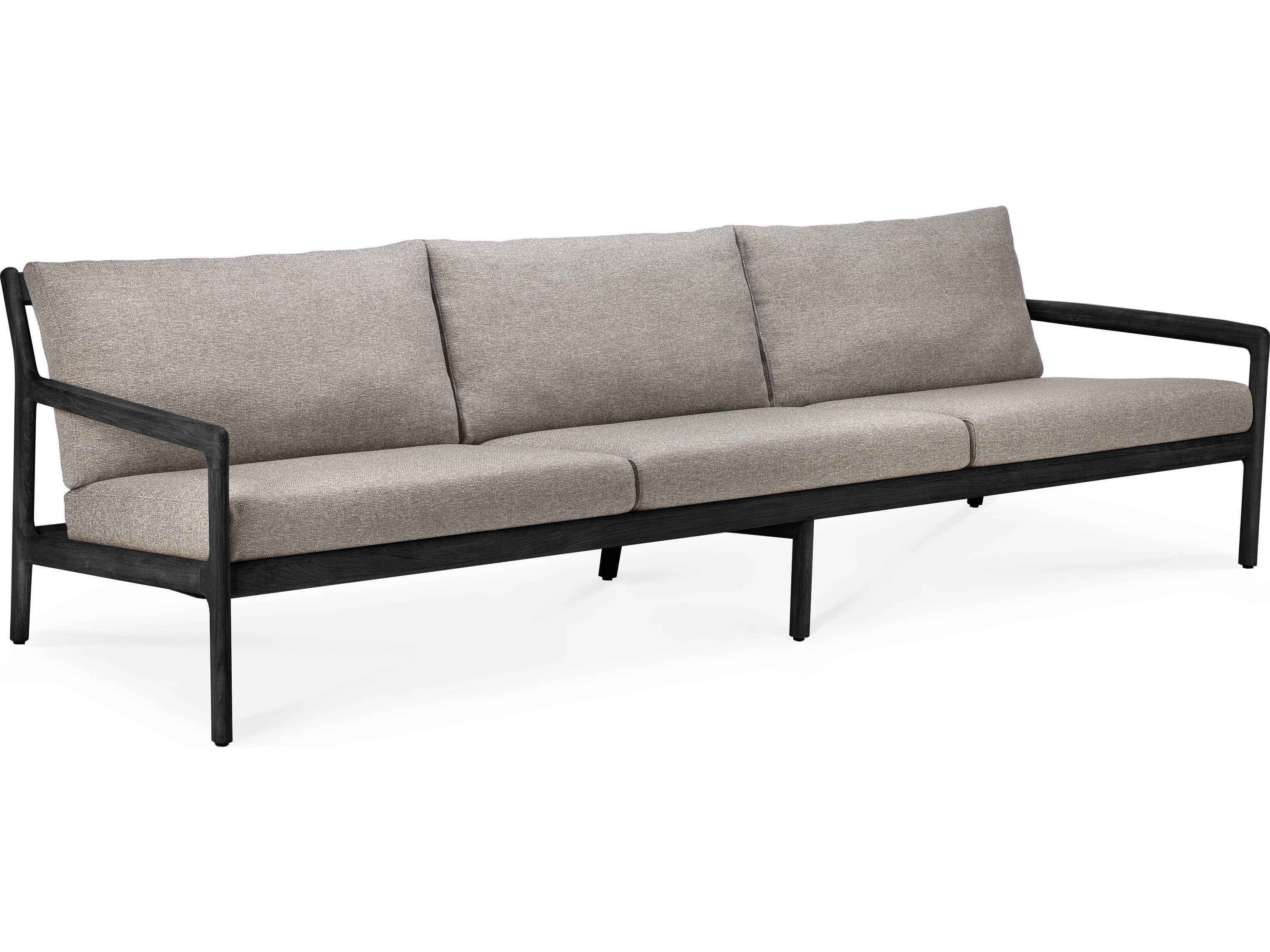 Ethnicraft Outdoor Jack Teak Black And Mocha Sofa