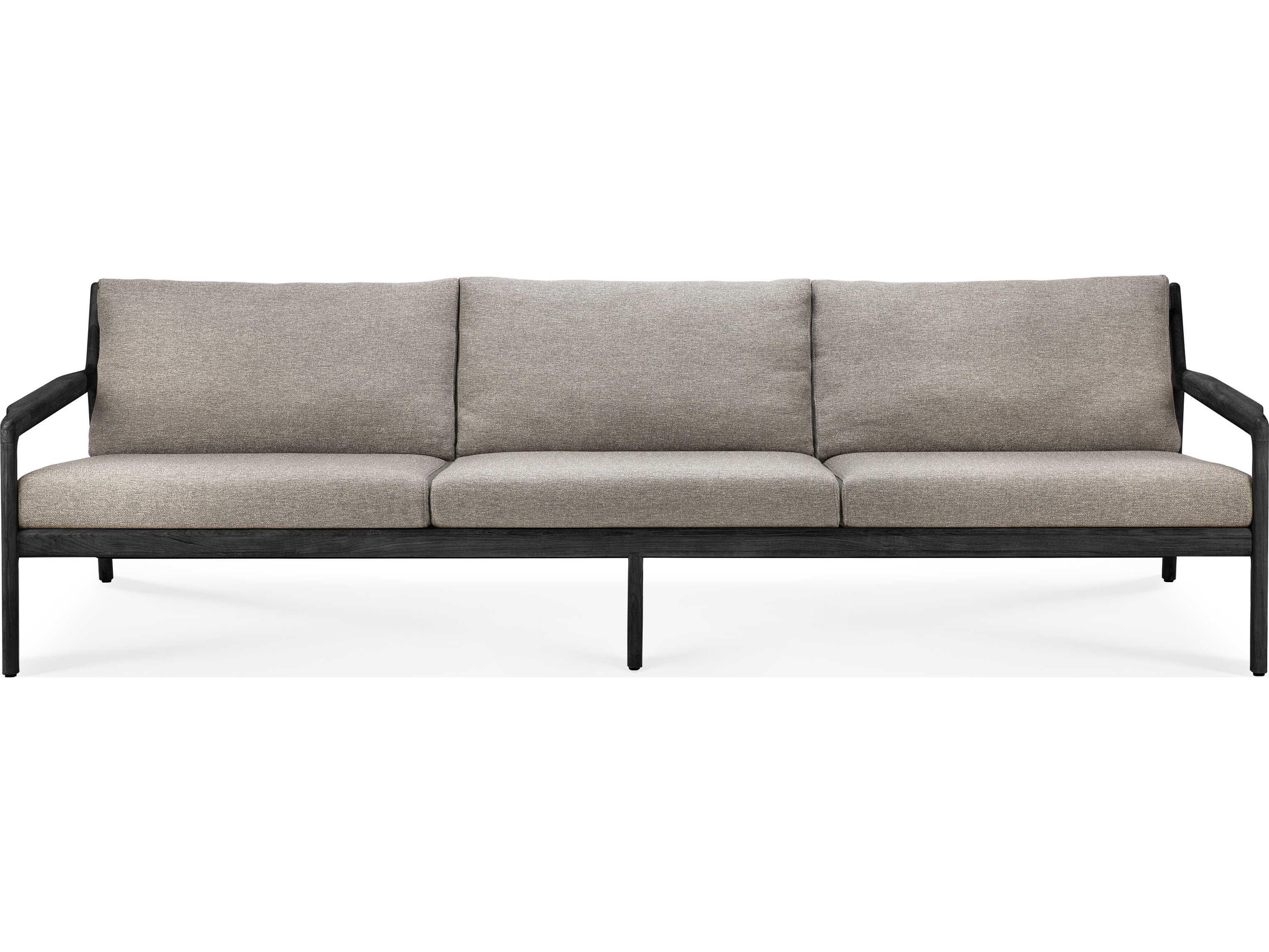 Ethnicraft Outdoor Jack Teak Black And Mocha Sofa