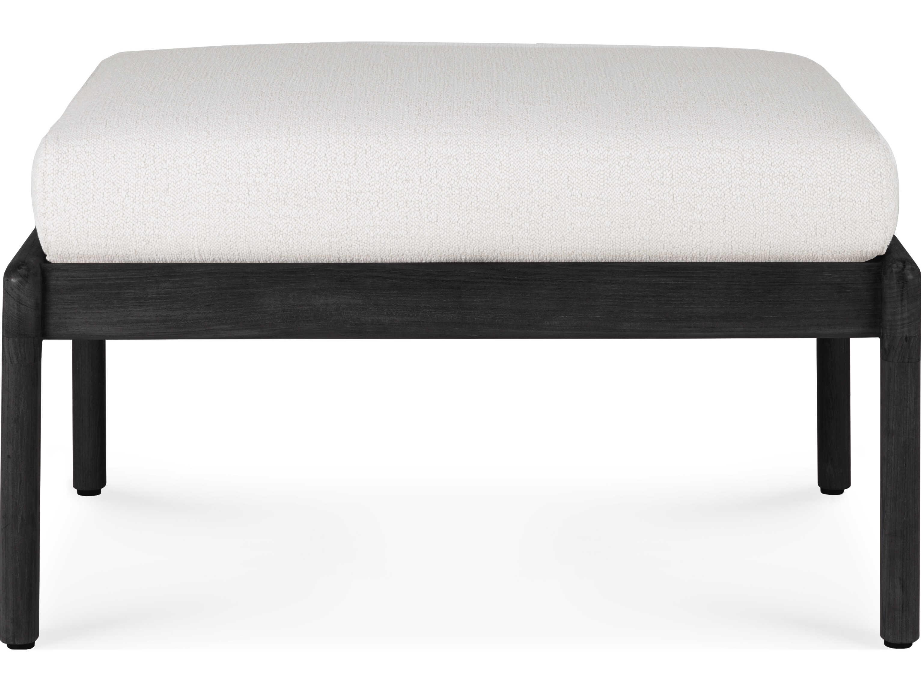 Ethnicraft Outdoor Jack Teak Black Footstool