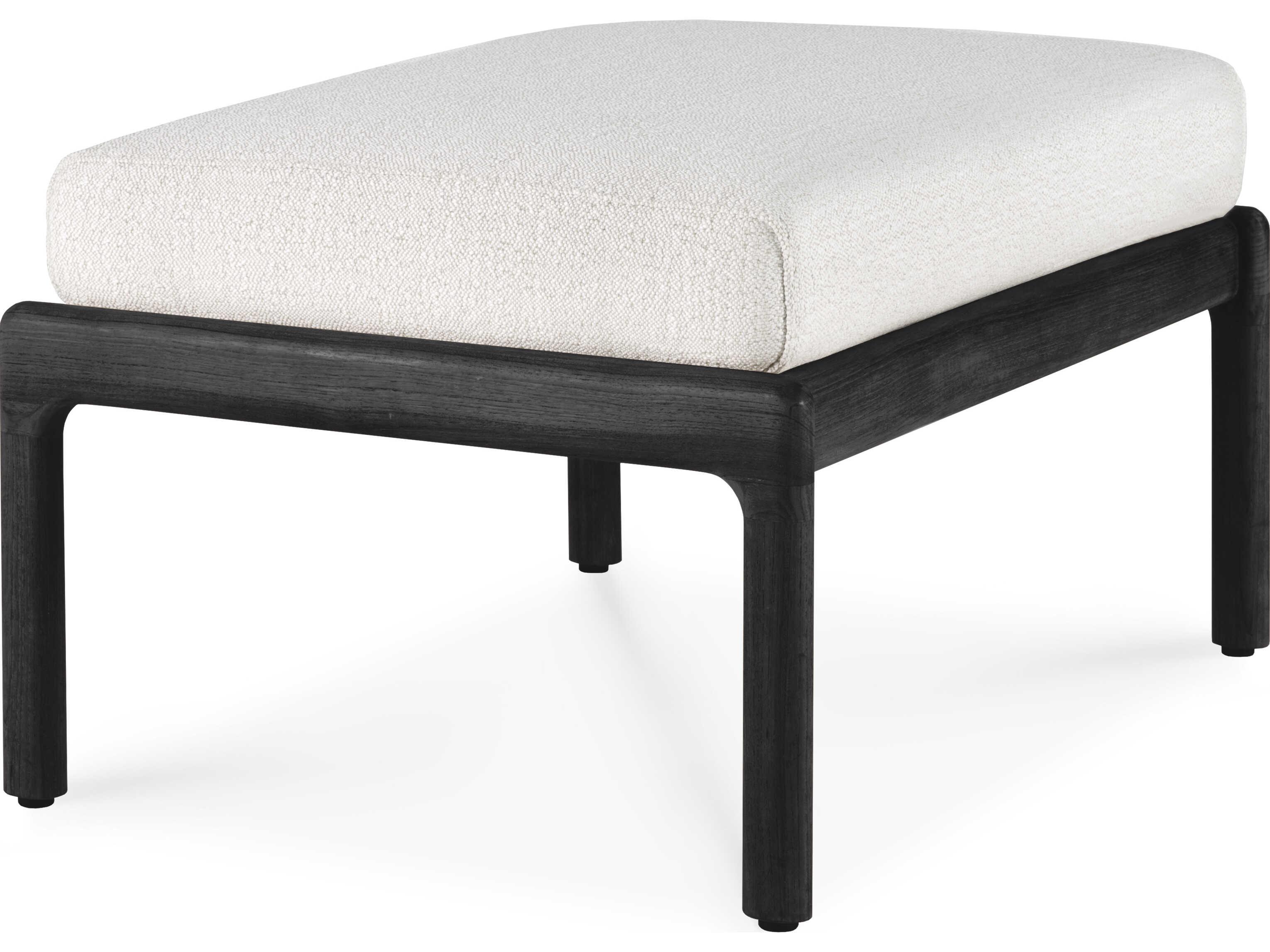 Ethnicraft Outdoor Jack Teak Black Footstool