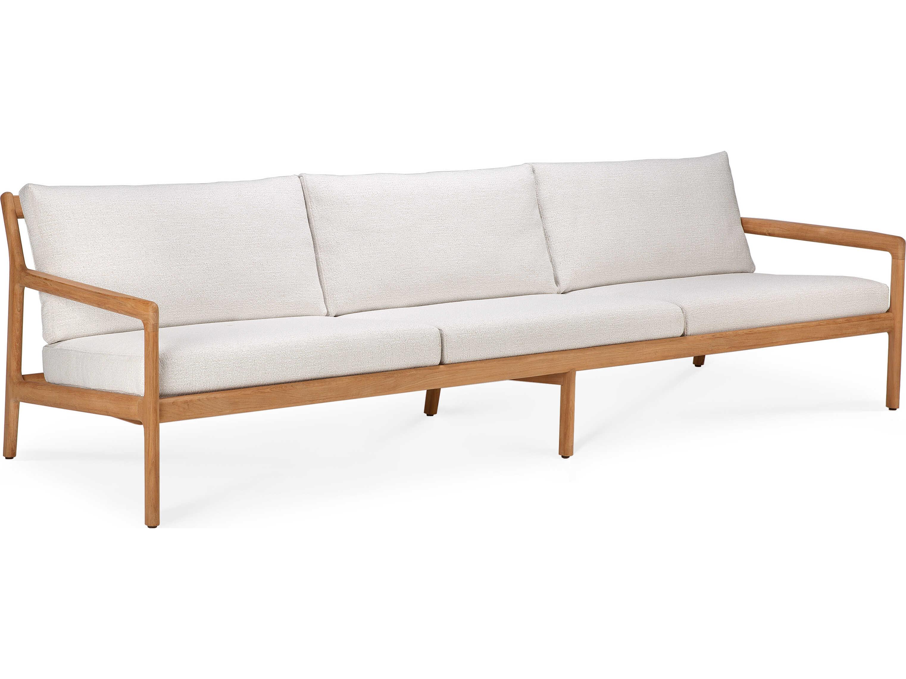 Ethnicraft Outdoor Jack Teak And Off White Sofa