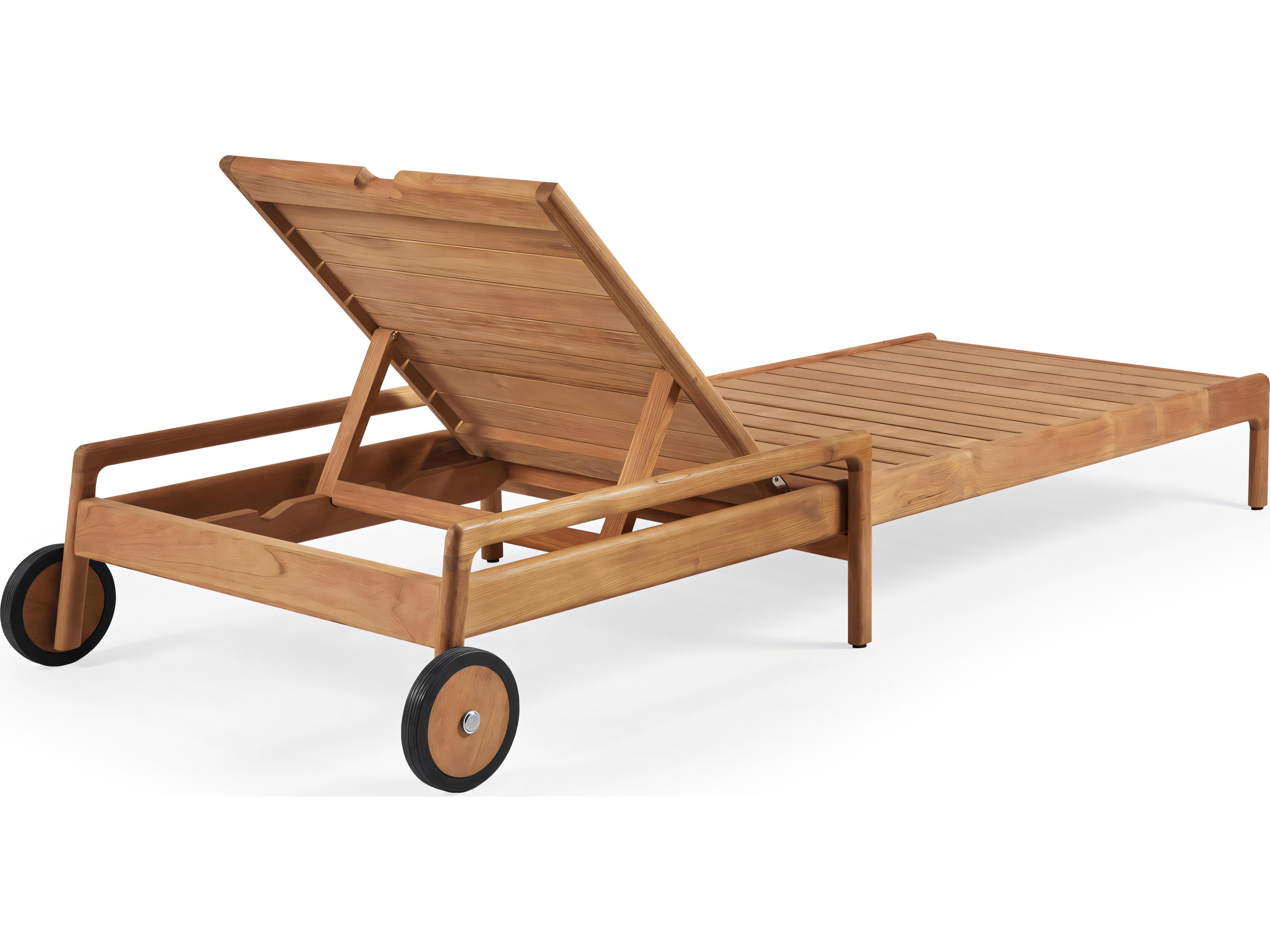 Ethnicraft Outdoor Jack Teak Adjustable Lounger Frame