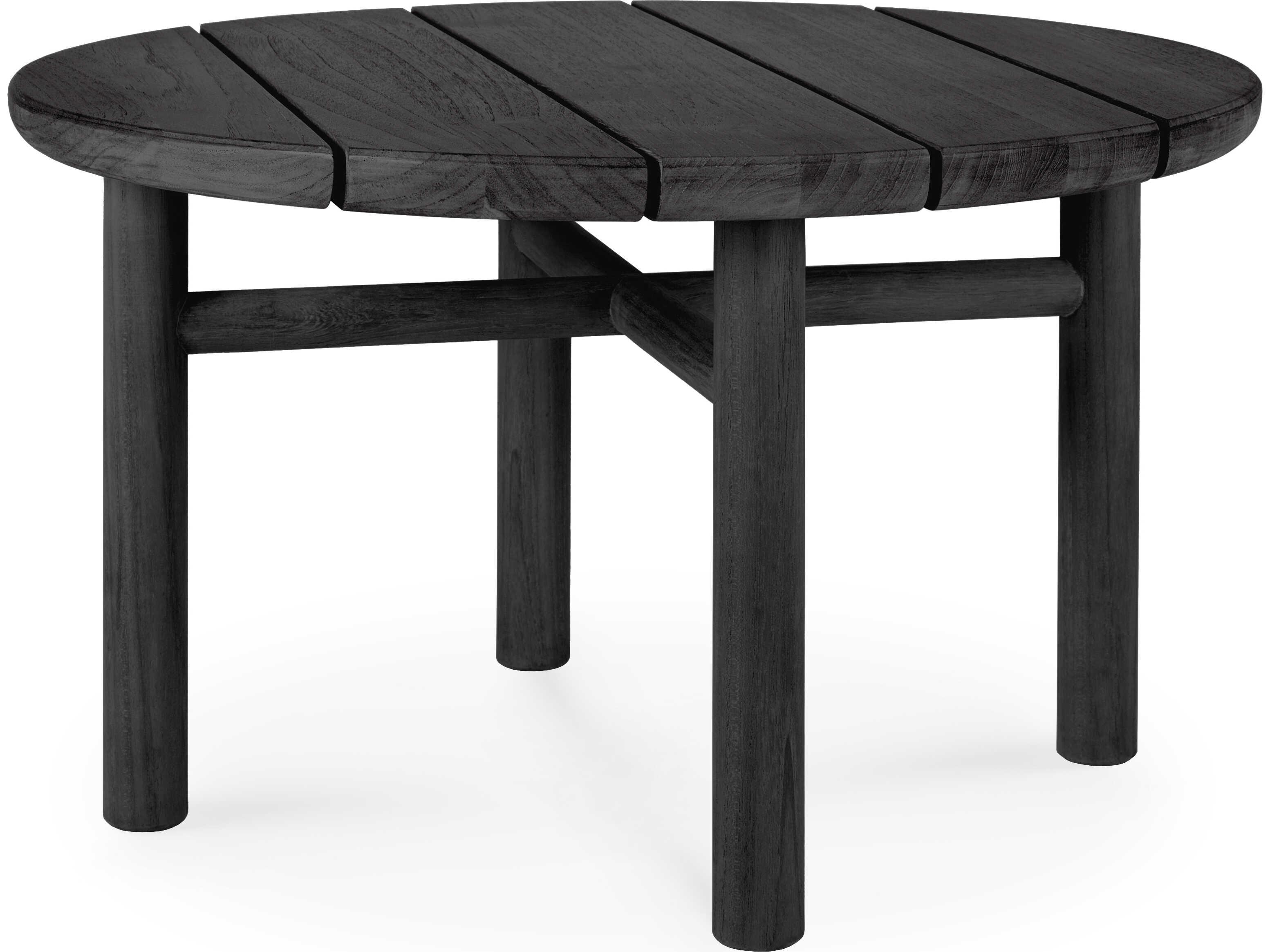 Ethnicraft Outdoor Quatro Teak Black Side Table