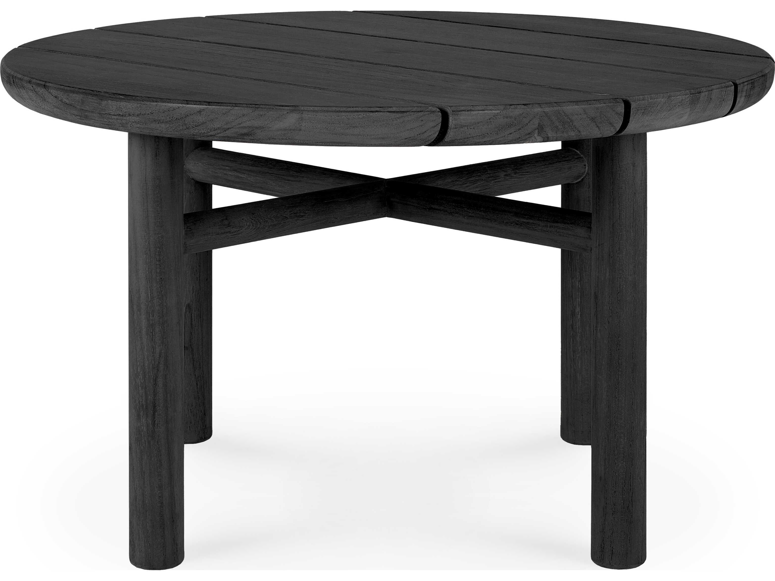 Ethnicraft Outdoor Quatro Teak Black Side Table