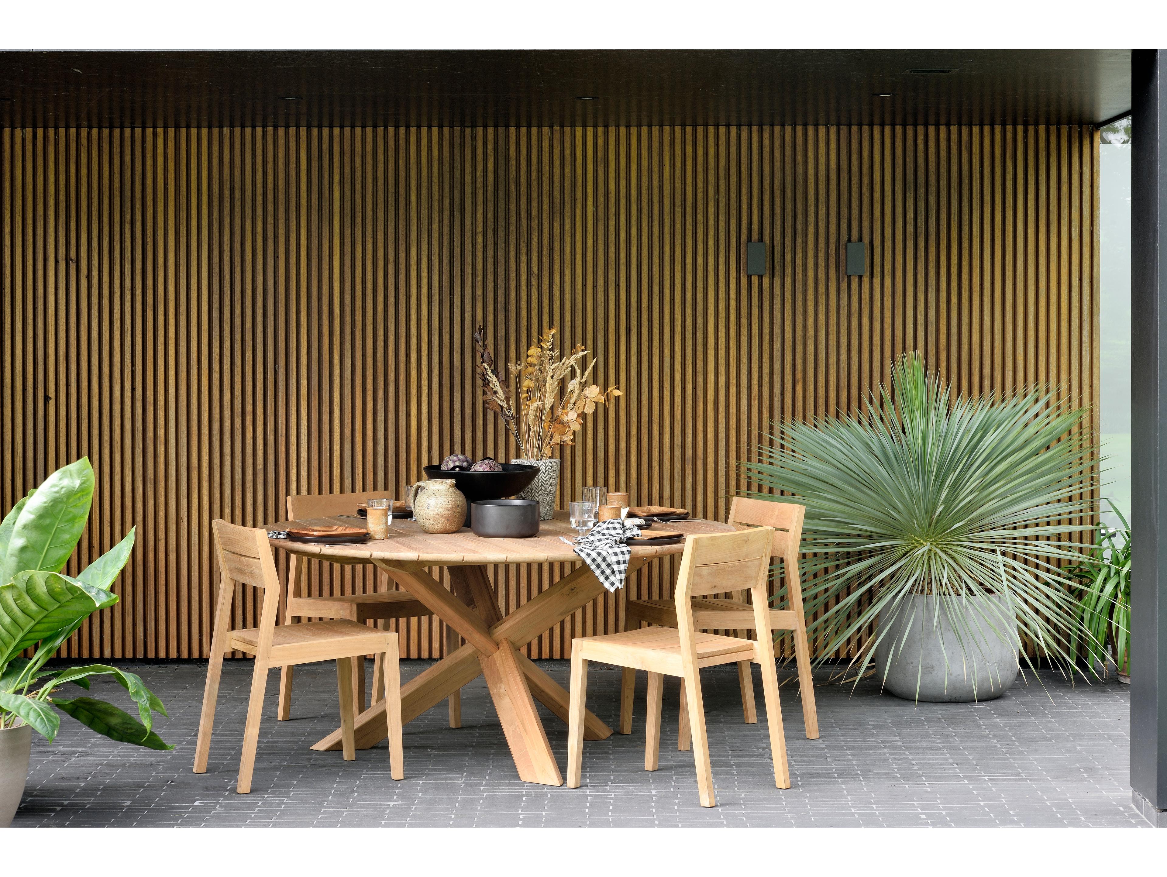 Ethnicraft Outdoor Circle Teak Dining Table