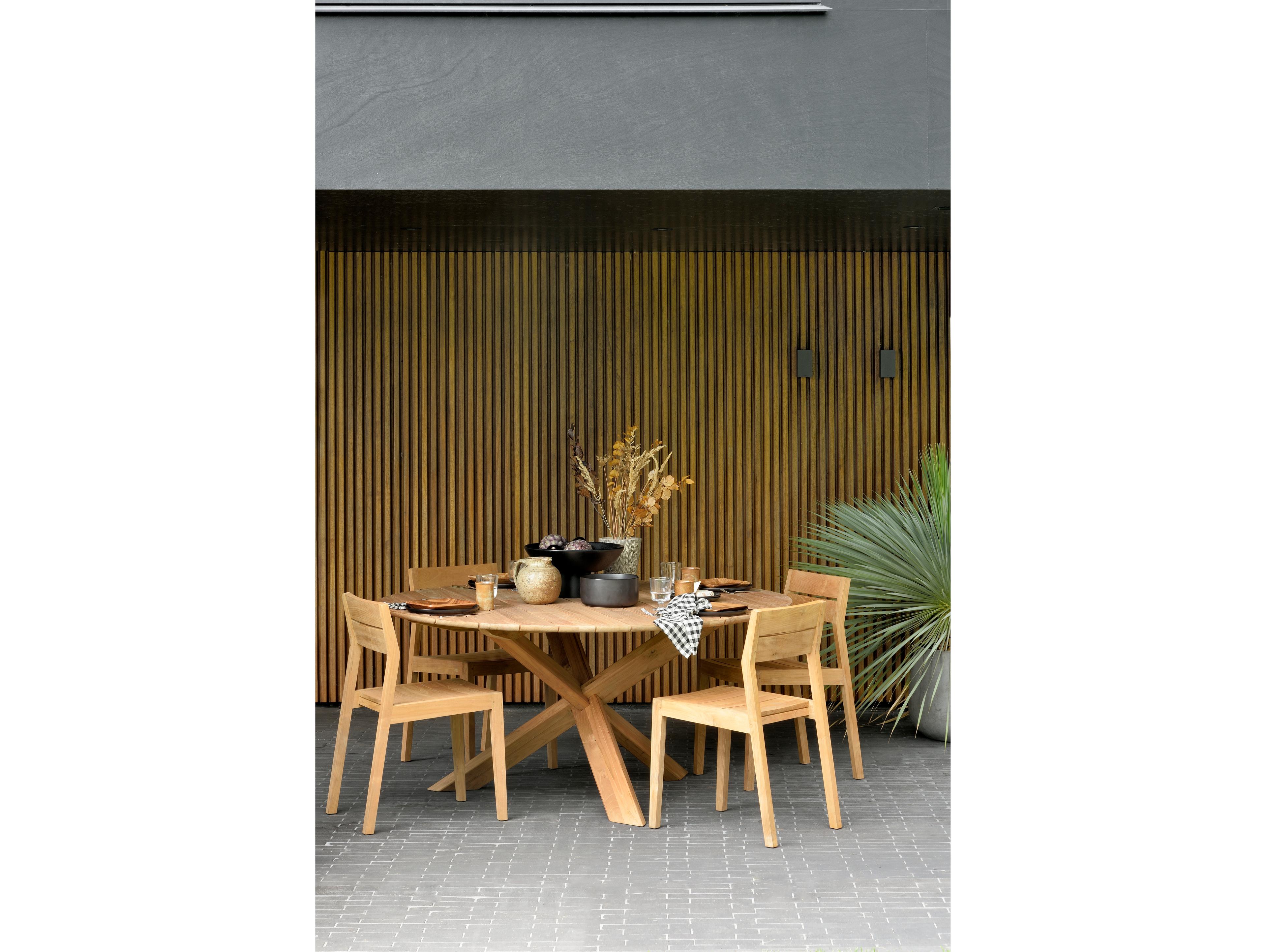 Ethnicraft Outdoor Circle Teak Dining Table