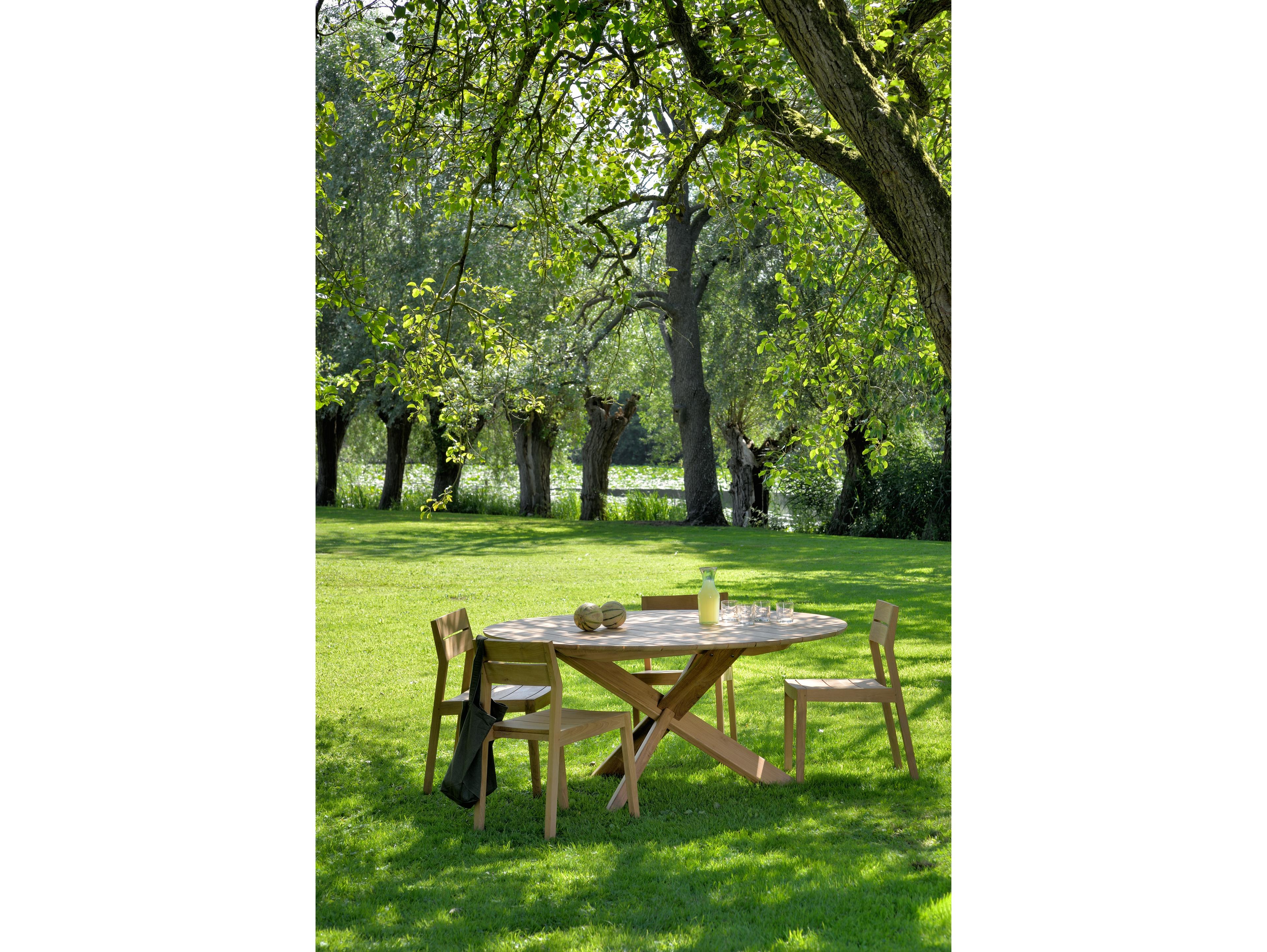 Ethnicraft Outdoor Circle Teak Dining Table