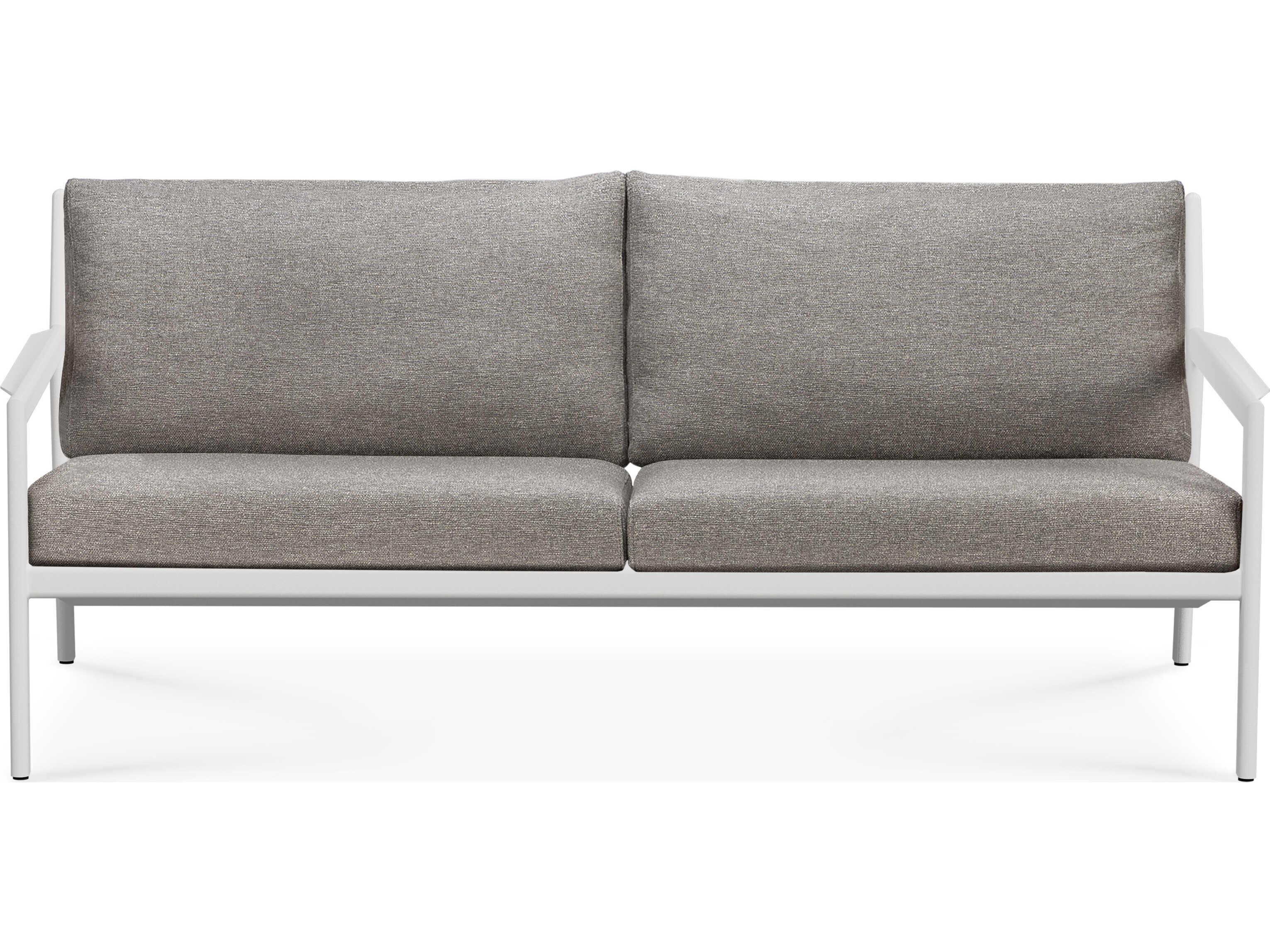 Ethnicraft Outdoor Jack Aluminium And Mocha Sofa