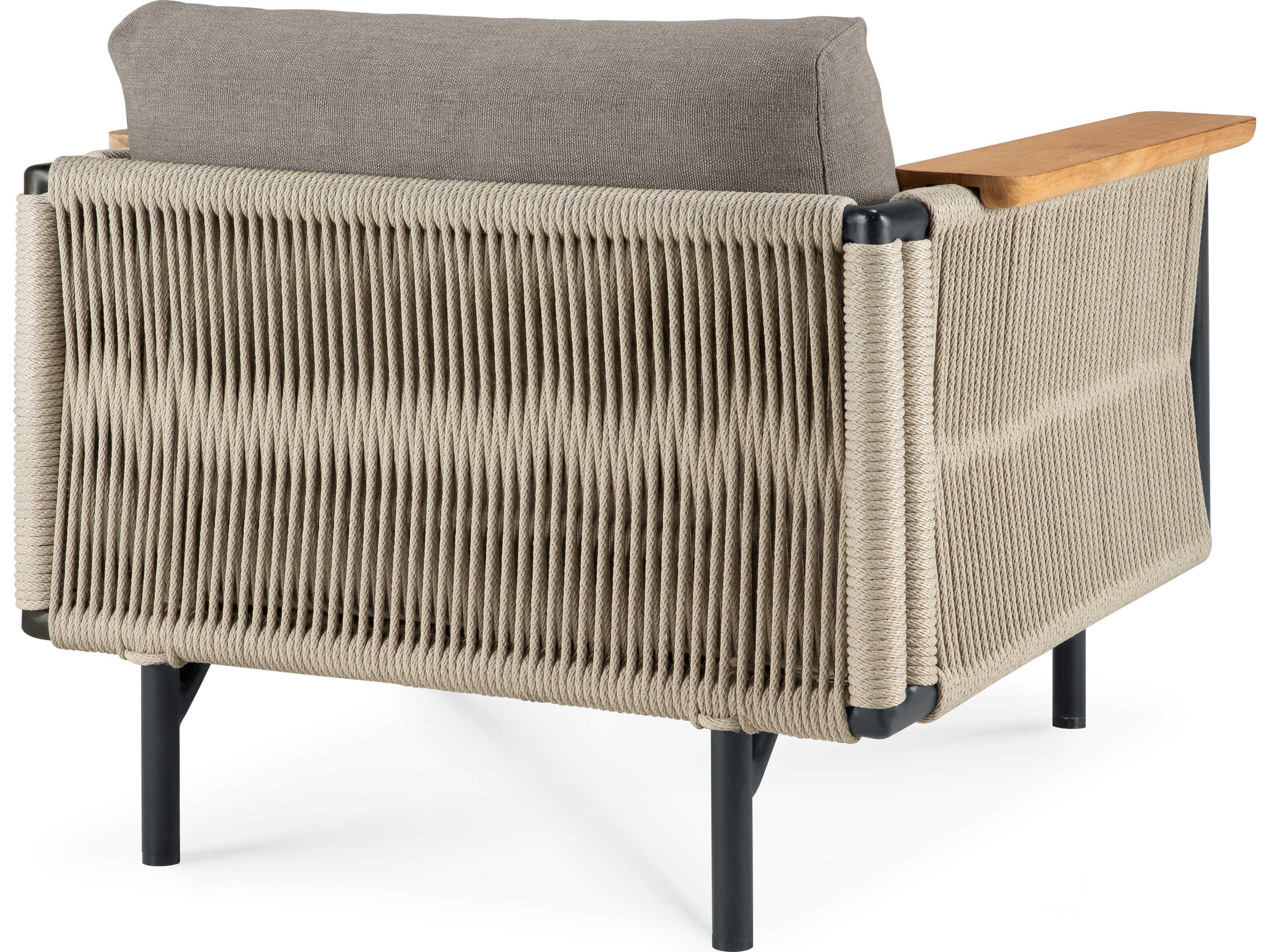 Ethnicraft Outdoor Corbey Aluminium Black Lounge Chair