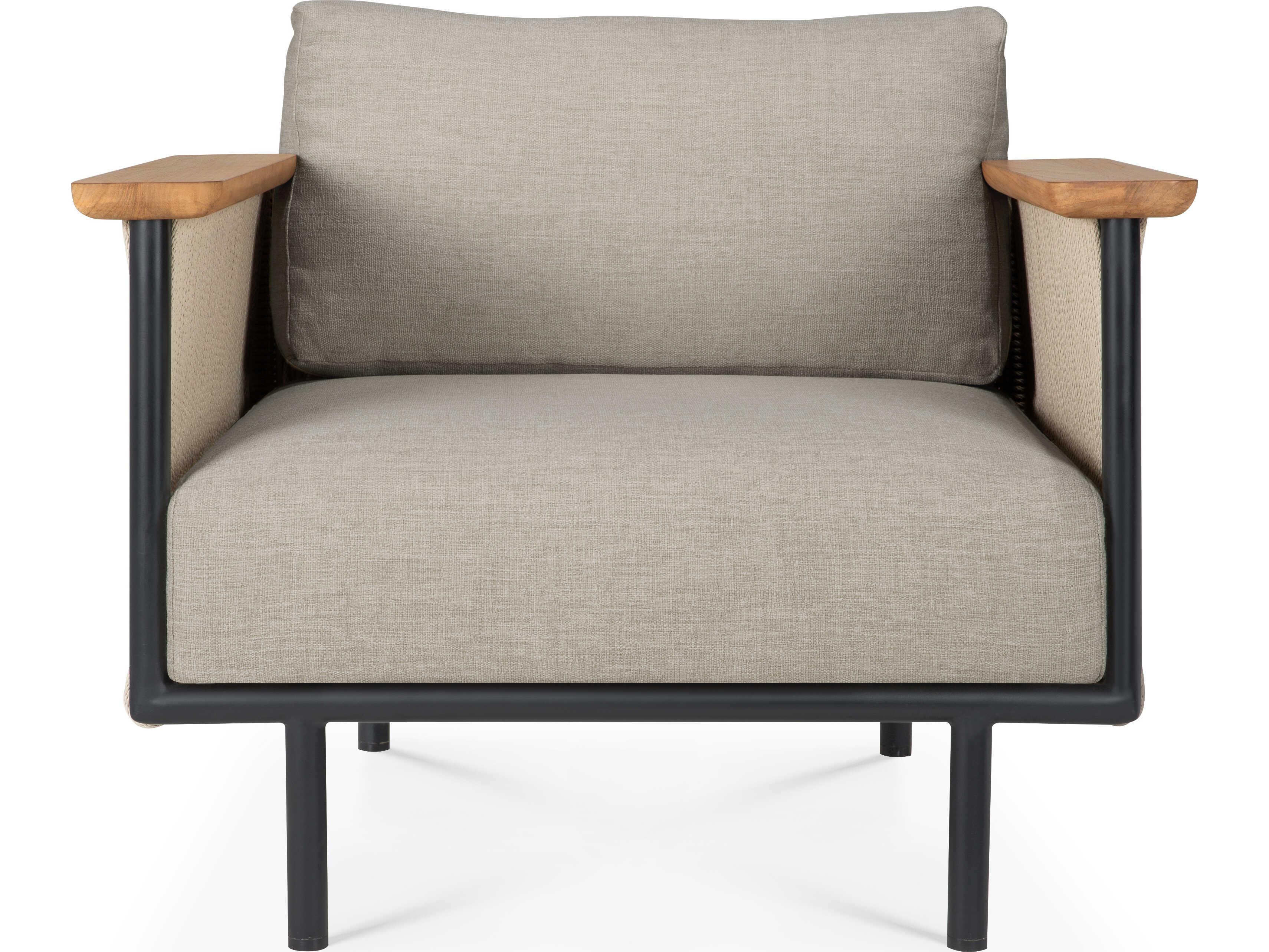 Ethnicraft Outdoor Corbey Aluminium Black Lounge Chair