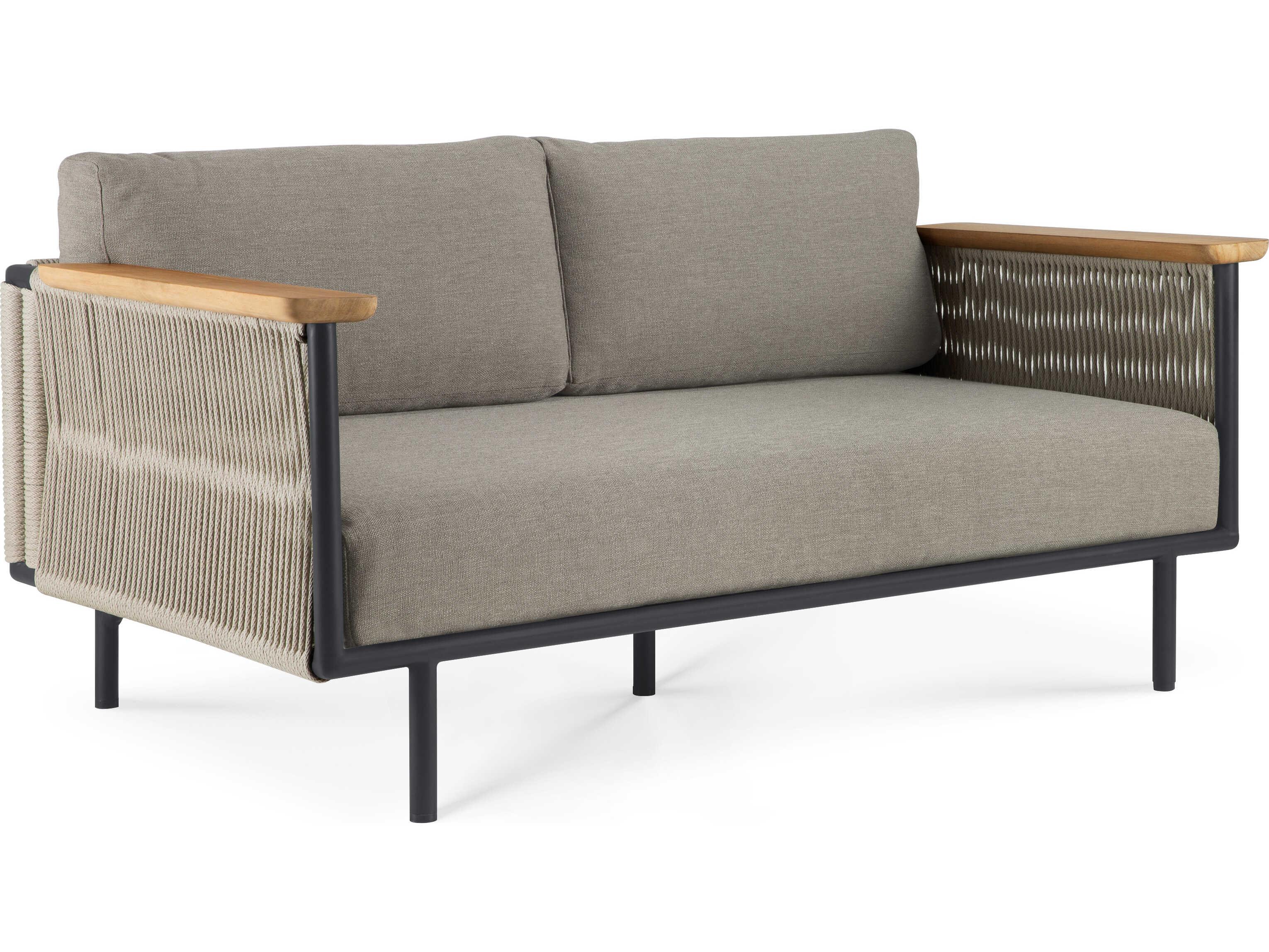 Ethnicraft Outdoor Corbey Aluminium Black Sofa