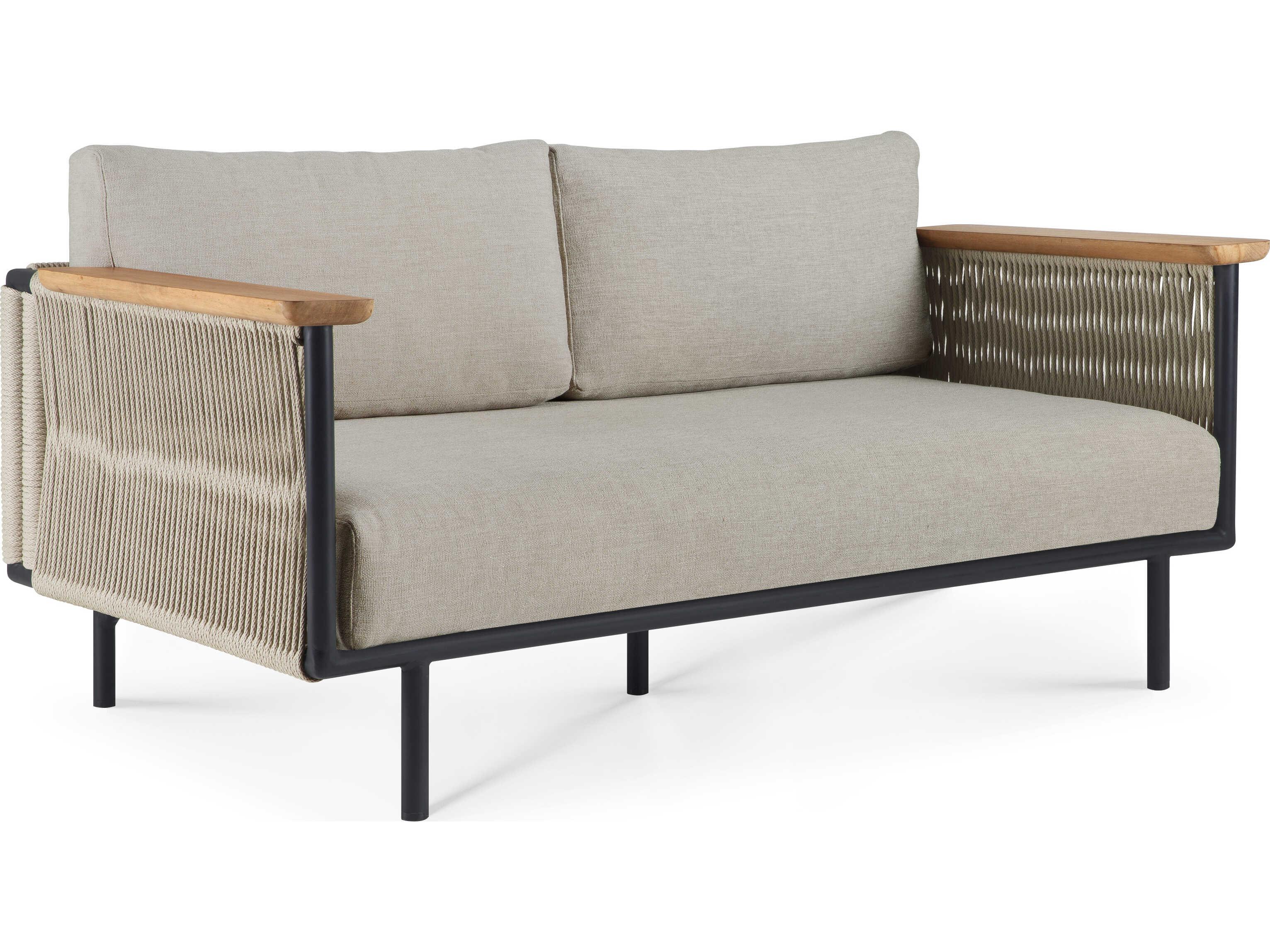 Ethnicraft Outdoor Corbey Aluminium Black Sofa