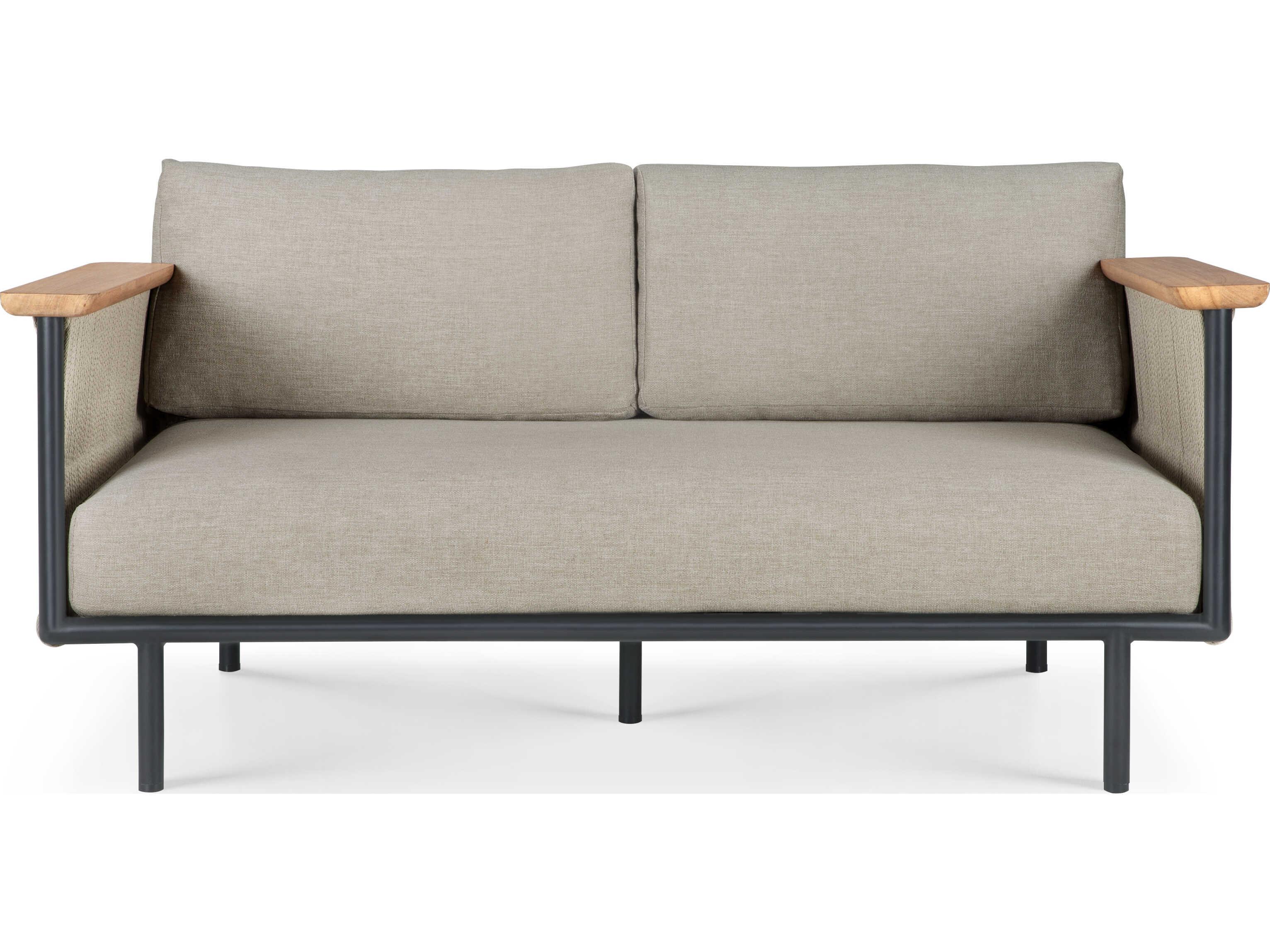 Ethnicraft Outdoor Corbey Aluminium Black Sofa