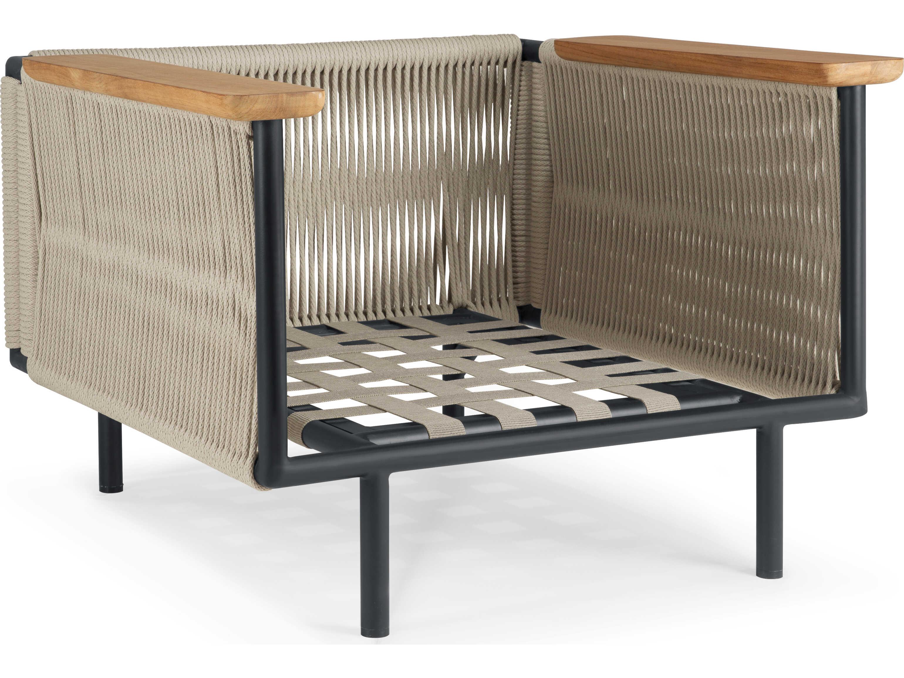 Ethnicraft Outdoor Corbey Aluminium Black Lounge Chair Frame