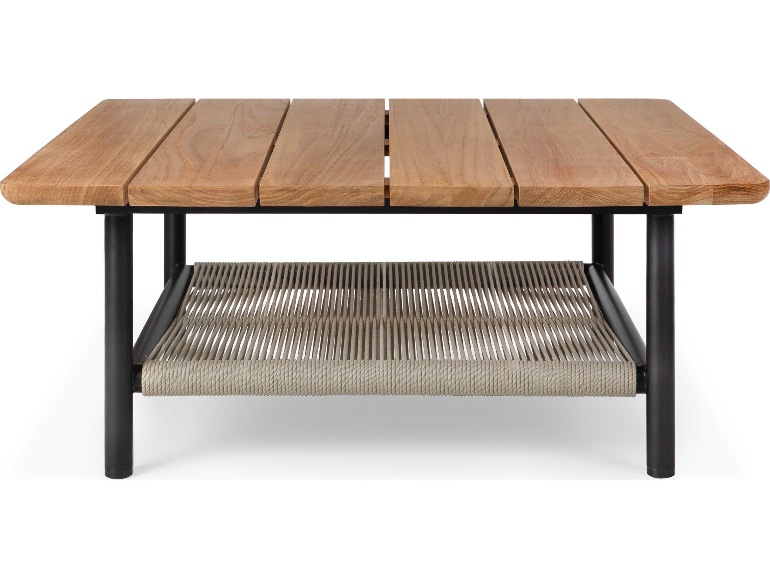 Ethnicraft Outdoor Corbey Teak And Aluminium Black Coffee Table