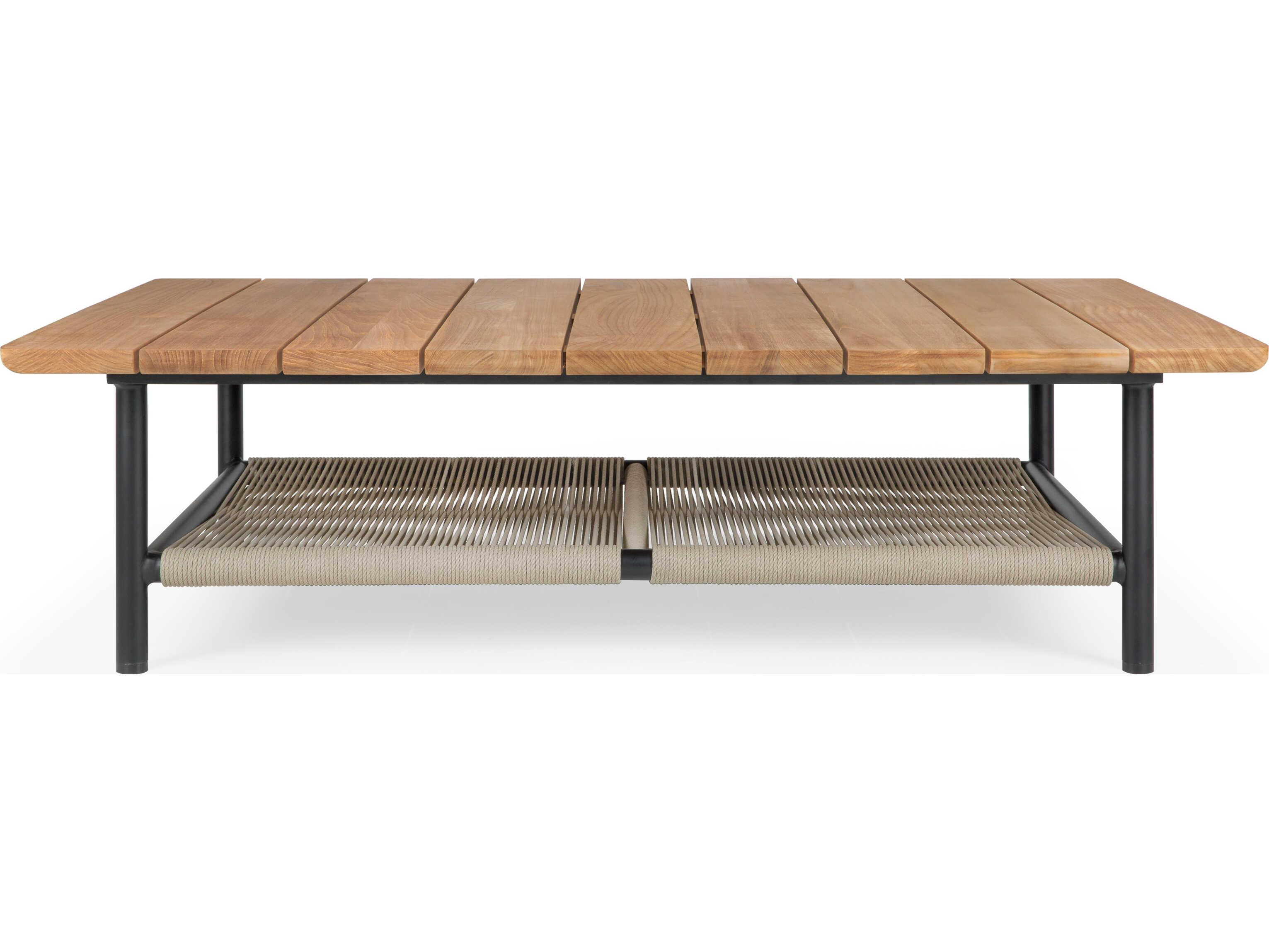Ethnicraft Outdoor Corbey Teak And Aluminium Black Coffee Table