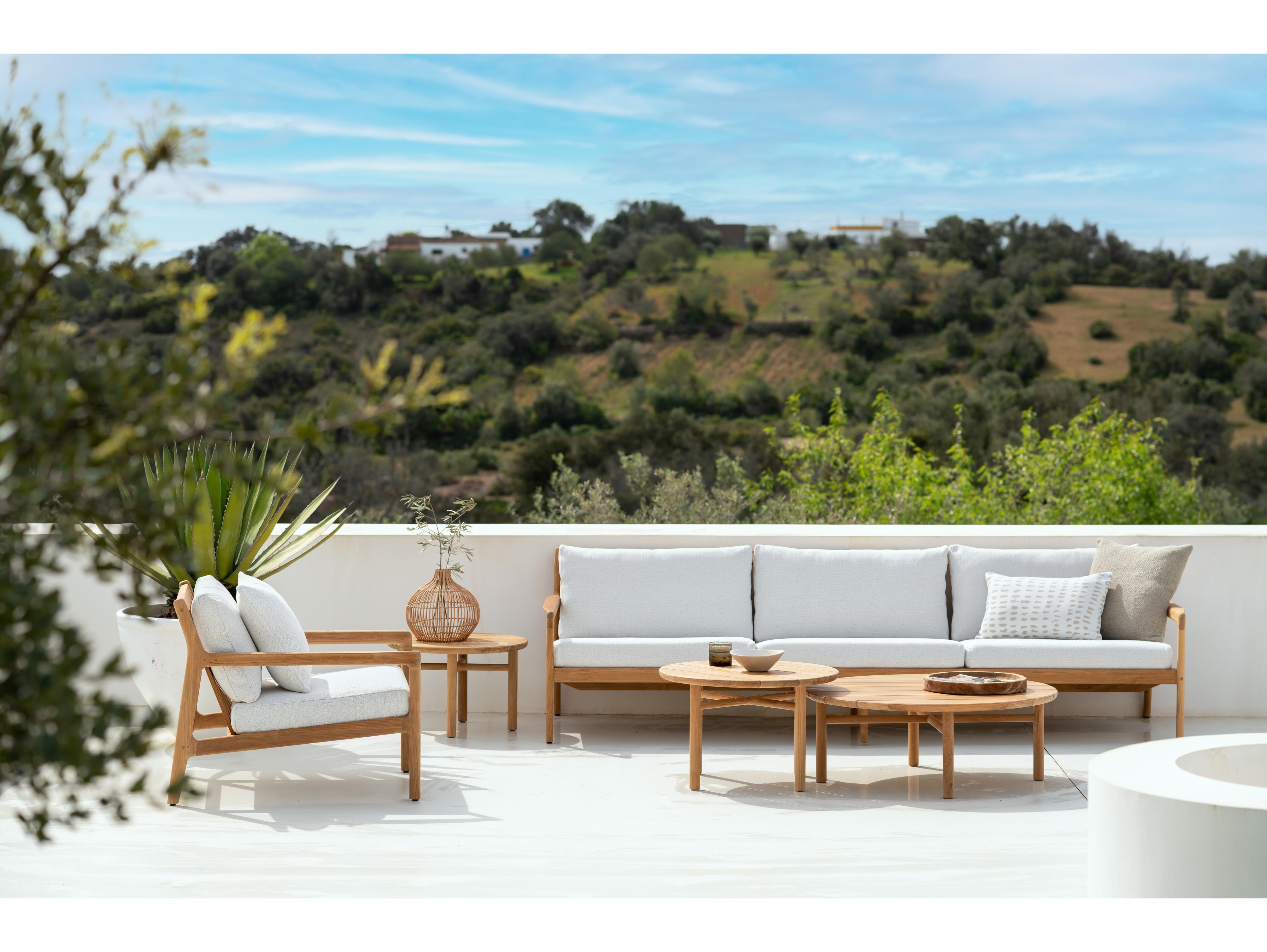 Ethnicraft Outdoor Jack Teak Cushion Lounge Set