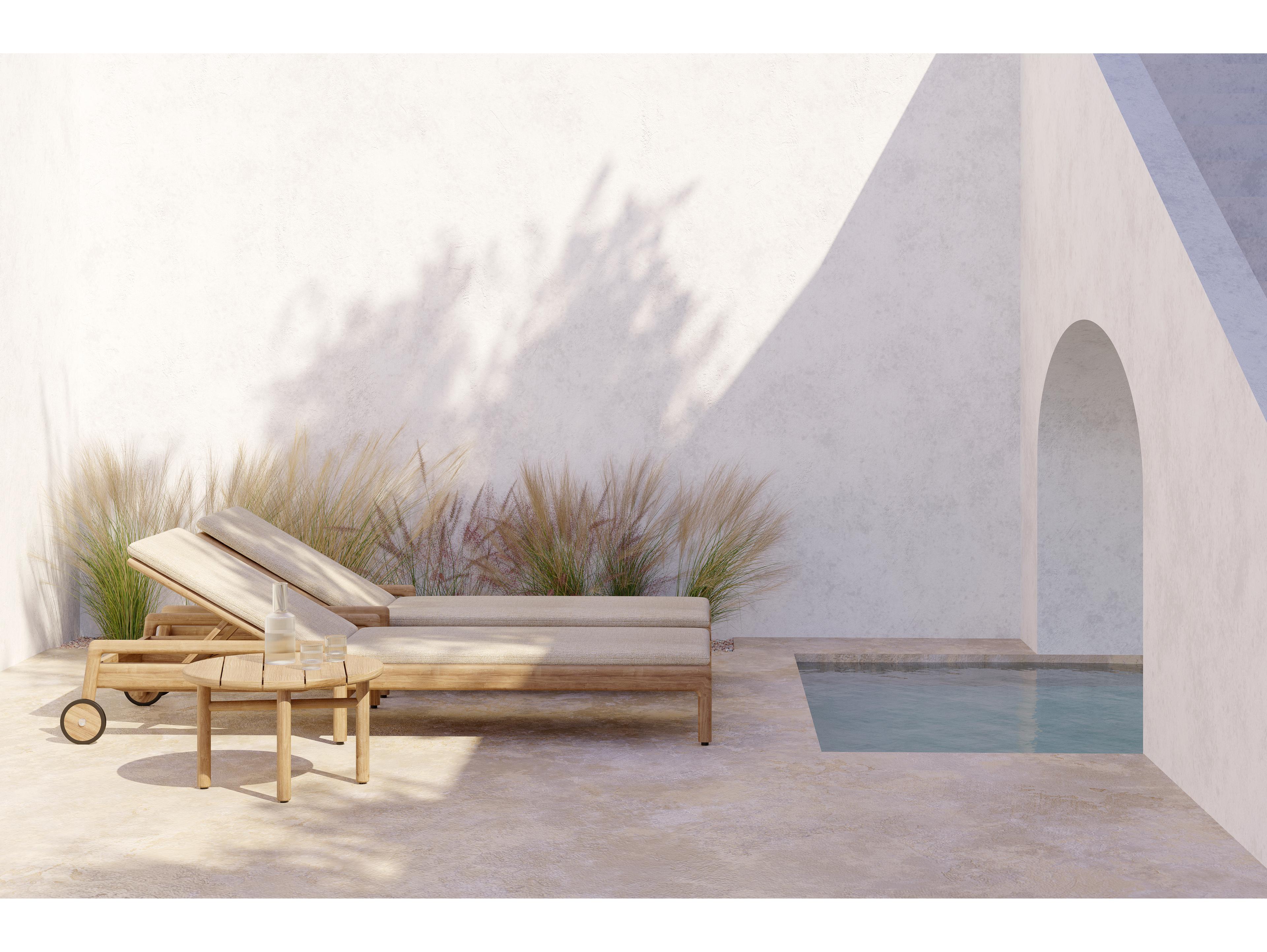 Ethnicraft Outdoor Jack Teak Cushion Lounge Set