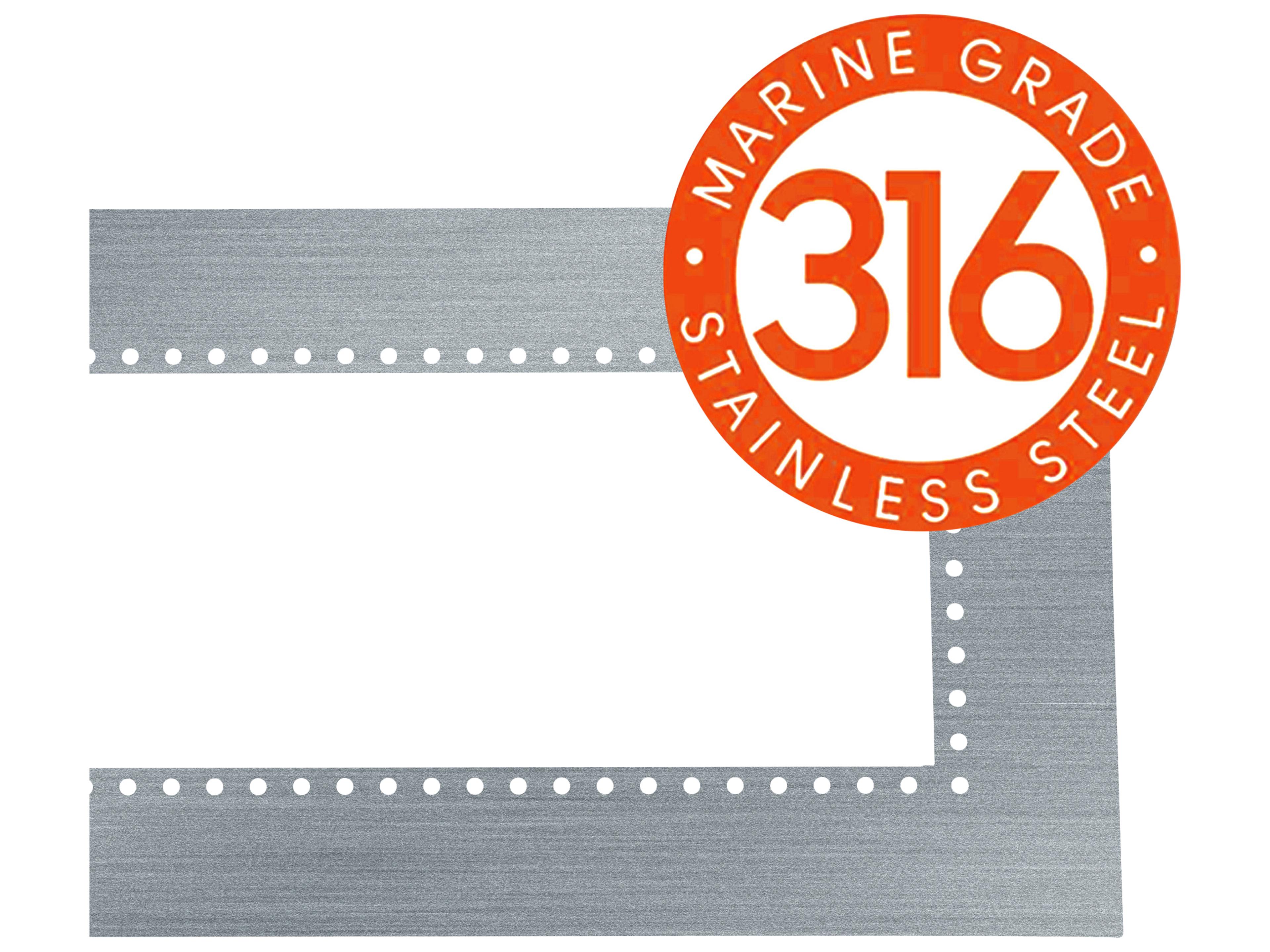 Eurofase Heating Flush Mount Kit 316 Marine Grade Stainless Steel Flush Mount Kit for 39" Patio Heaters