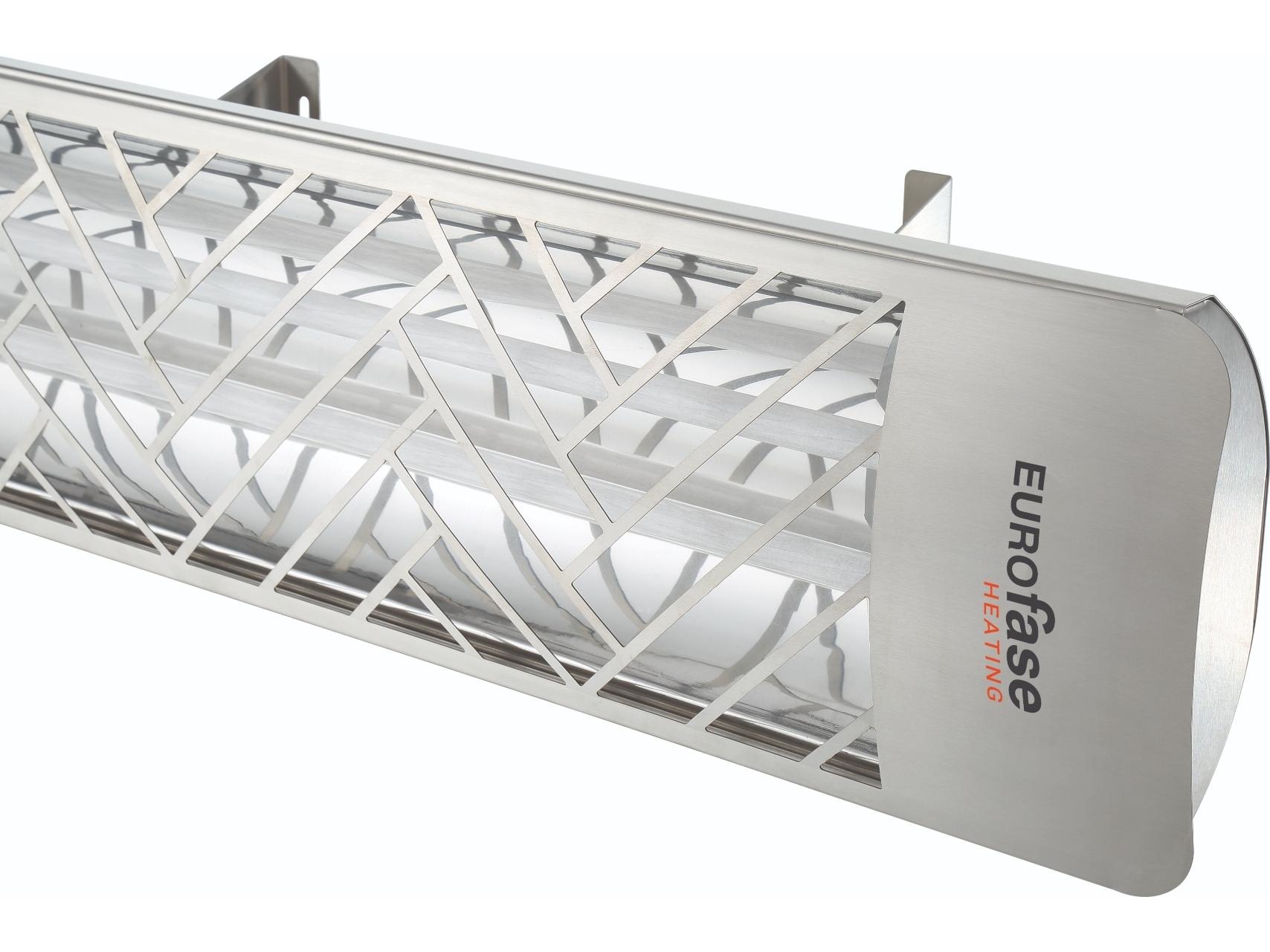 Eurofase Heating 4000 Watt Electric Infrared Dual Element Outdoor Heater Decor Plate Chevron 240V
