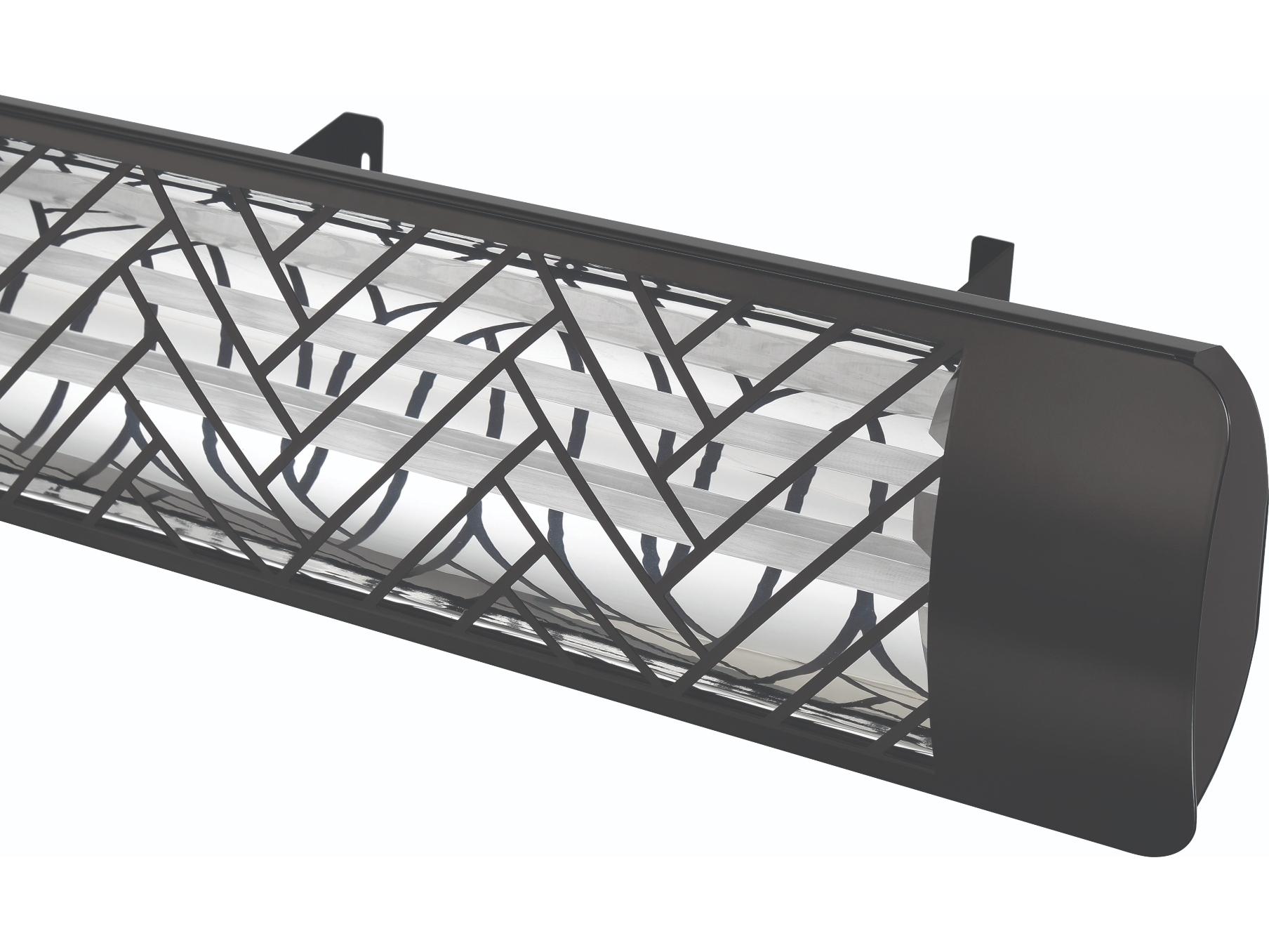 Eurofase Heating 5000 Watt Electric Infrared Dual Element Patio Heater Decor Plate Chevron 240V