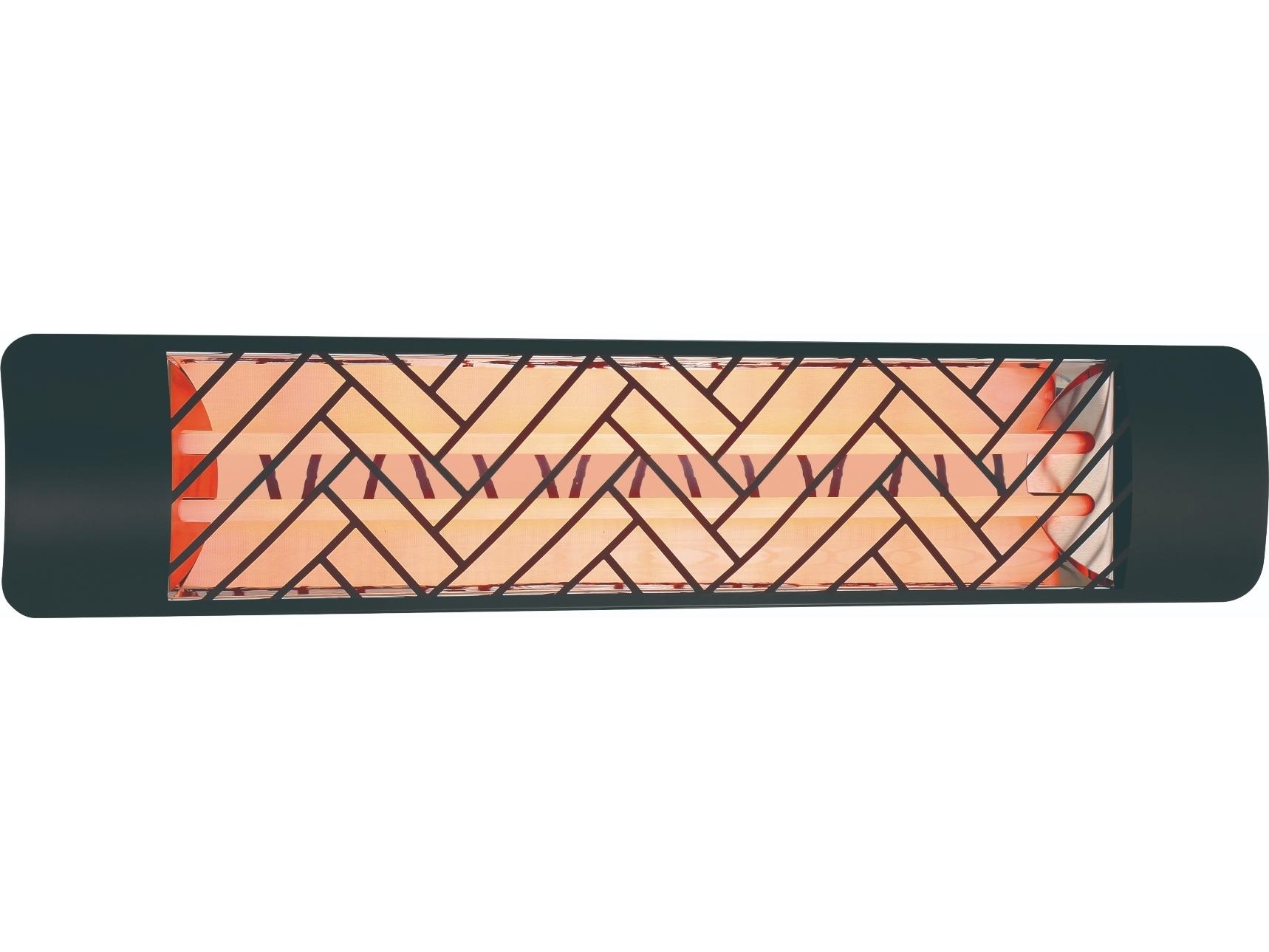 Eurofase Heating 5000 Watt Electric Infrared Dual Element Patio Heater Decor Plate Chevron 240V