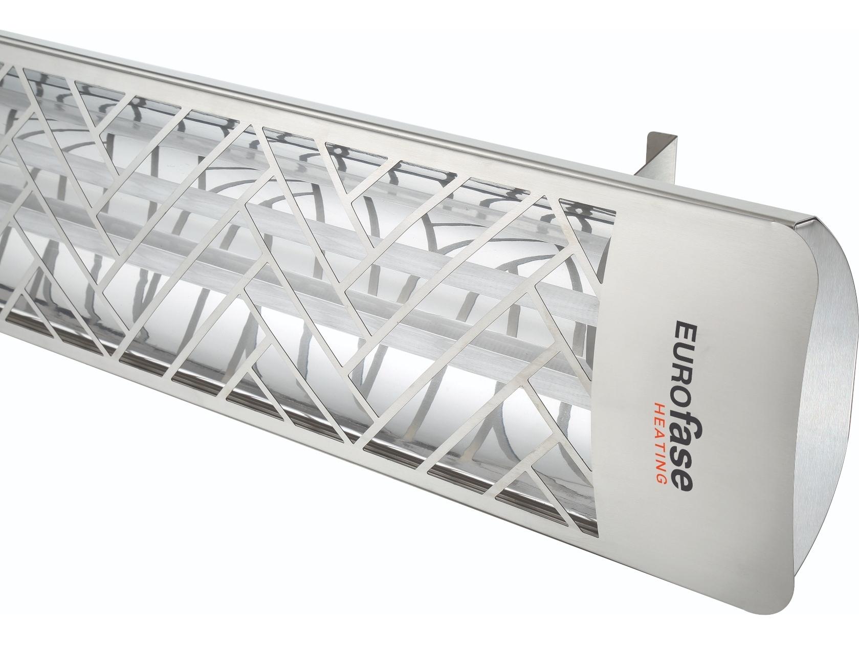 Eurofase Heating 6000 Watt Electric Infrared Dual Element Patio Heater Decor Plate Chevron 240V