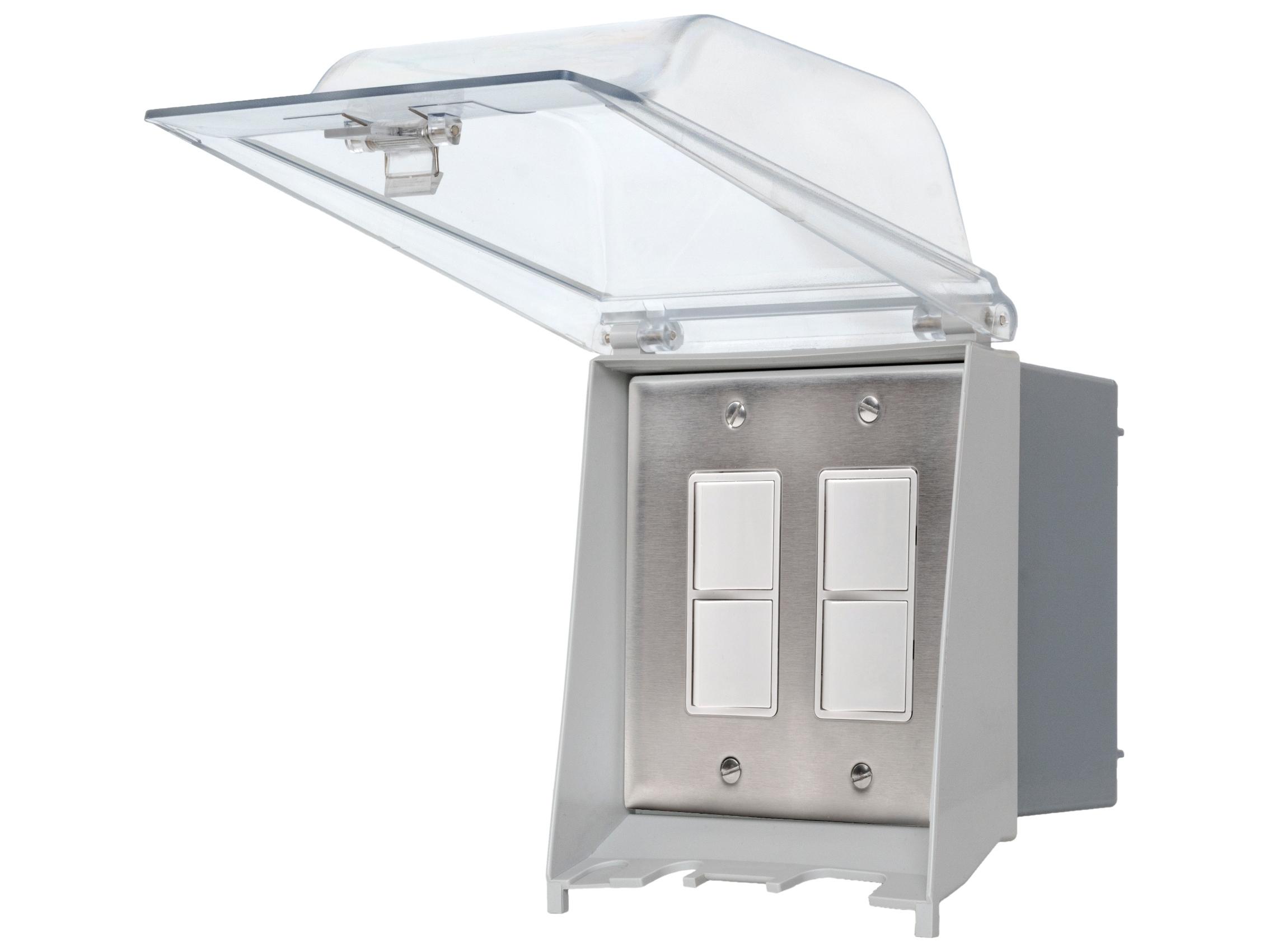 Eurofase Heating Dual Duplex Switch Weatherproof Surface Mount and Gang Box 20 Amp Per Pole