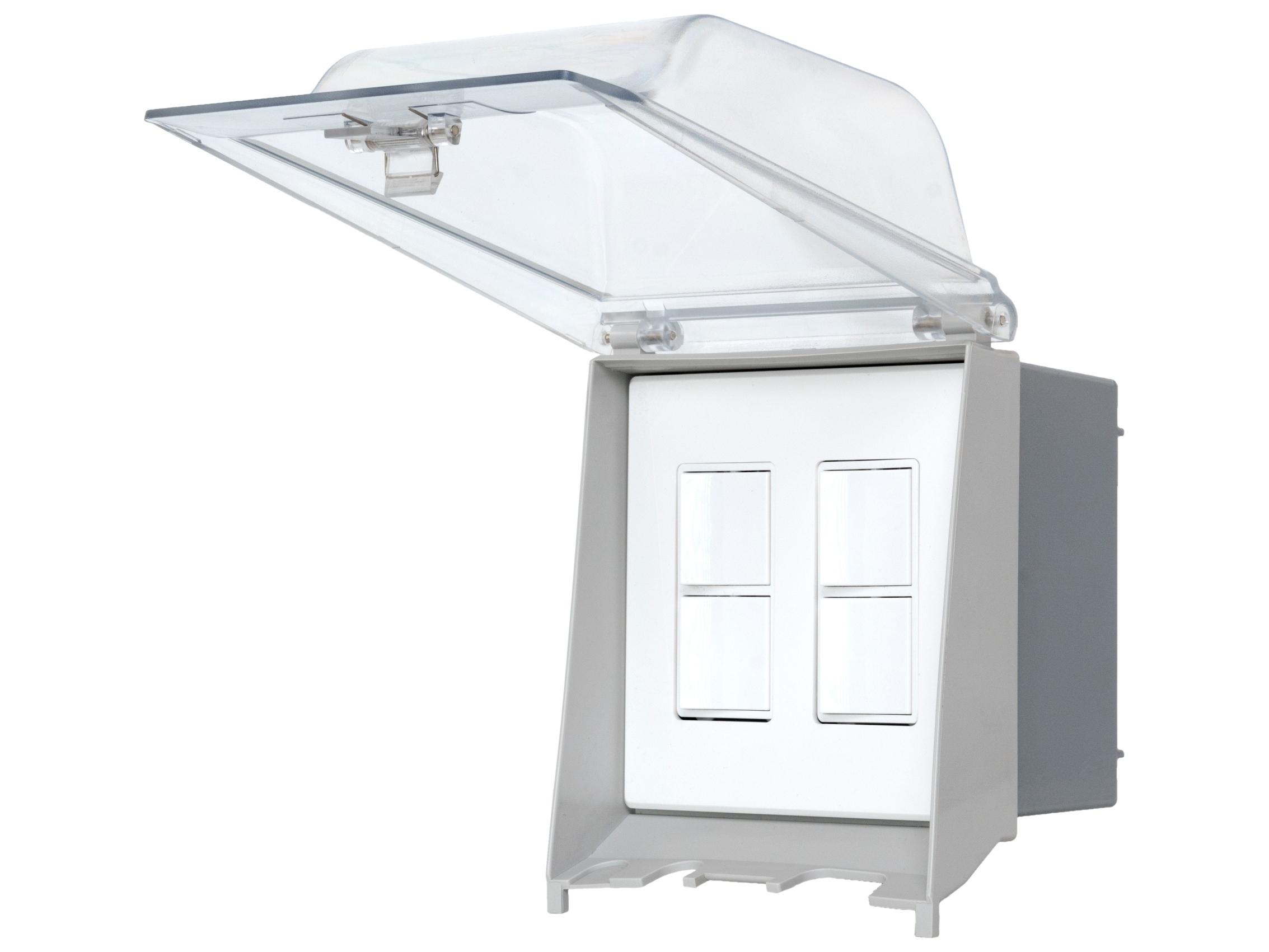 Eurofase Heating Dual Duplex Switch Weatherproof Surface Mount and Gang Box 20 Amp Per Pole