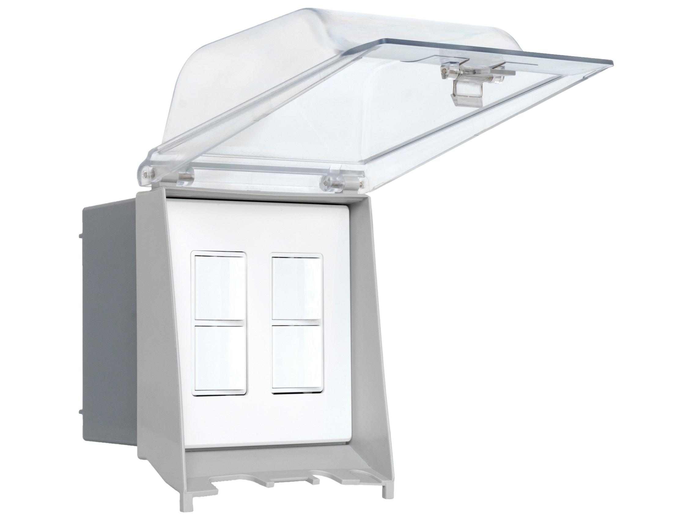 Eurofase Heating Dual Duplex Switch Weatherproof Surface Mount and Gang Box 20 Amp Per Pole