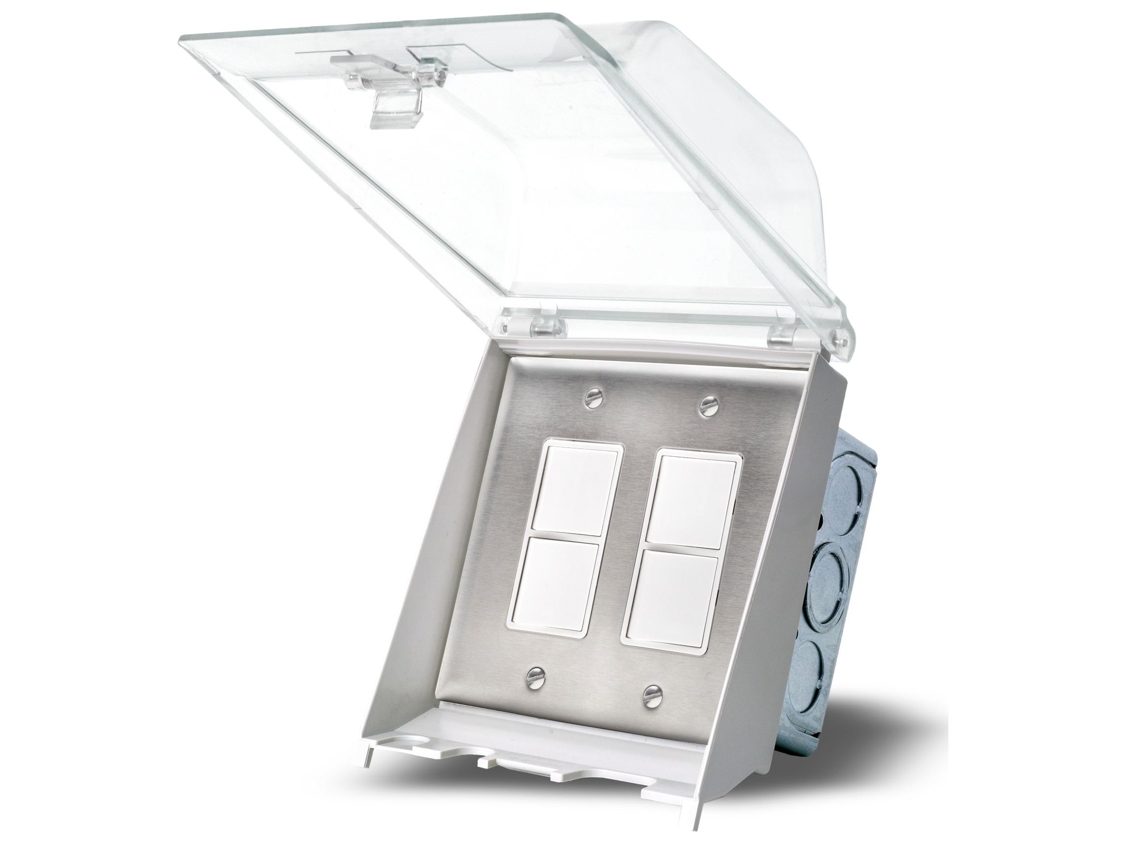 Eurofase Heating Dual Duplex Switch Weatherproof Flush Mount and Gang Box 20 Amp Per Pole