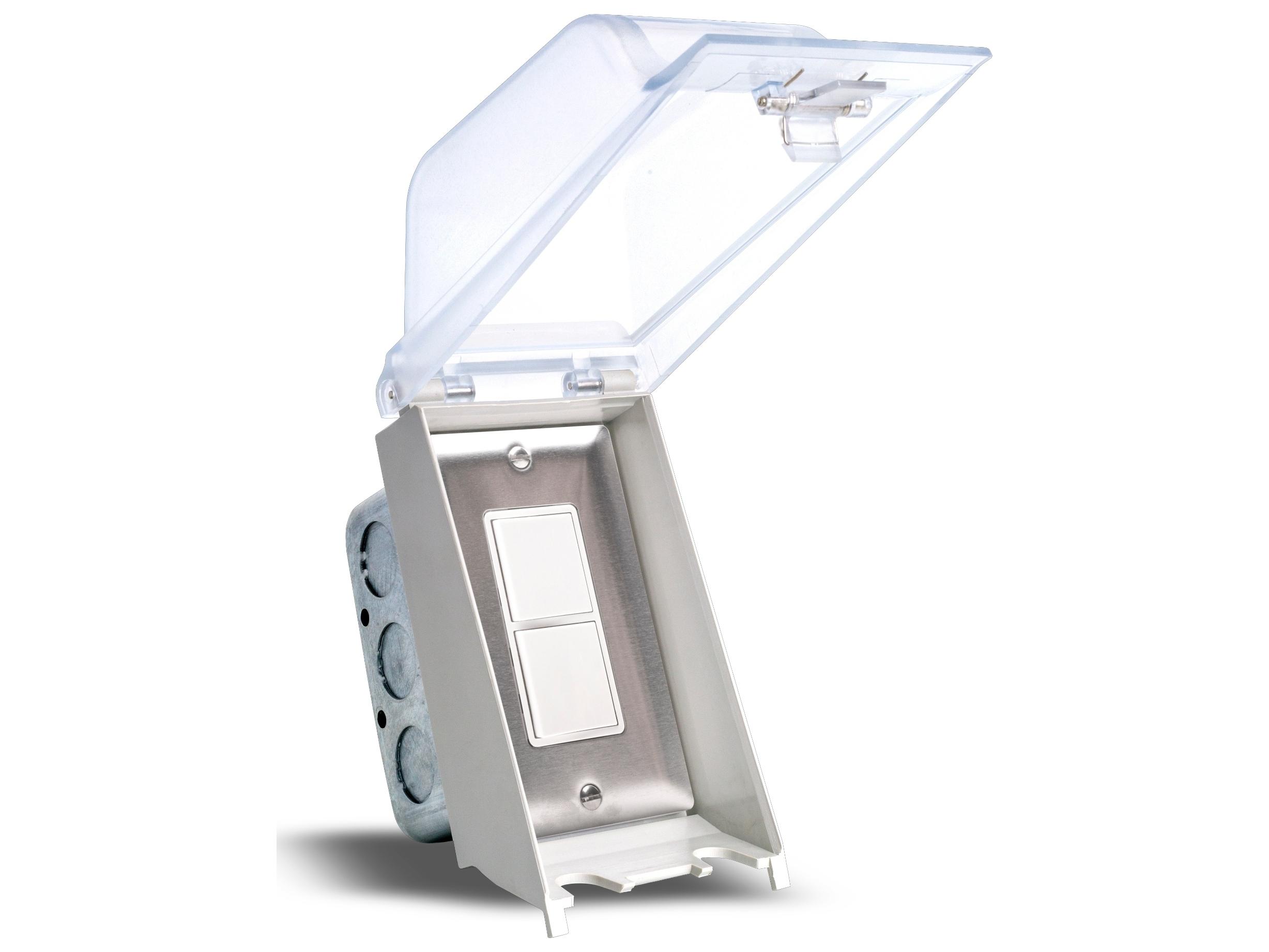 Eurofase Heating EFSWWPW Single Duplex Switch Weatherproof Flush Mount and Gang Box 20 Amp Per Pole