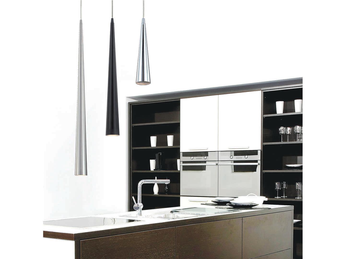 Eurofase Sliver 1-Light Satin Nickel Mini Pendant