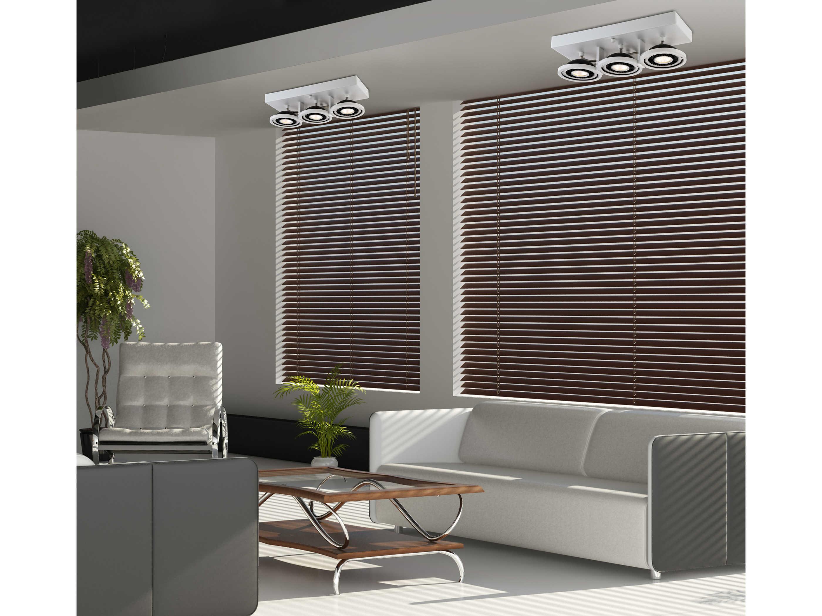 Eurofase Vision 3-Light White Black LED Round Flush Mount