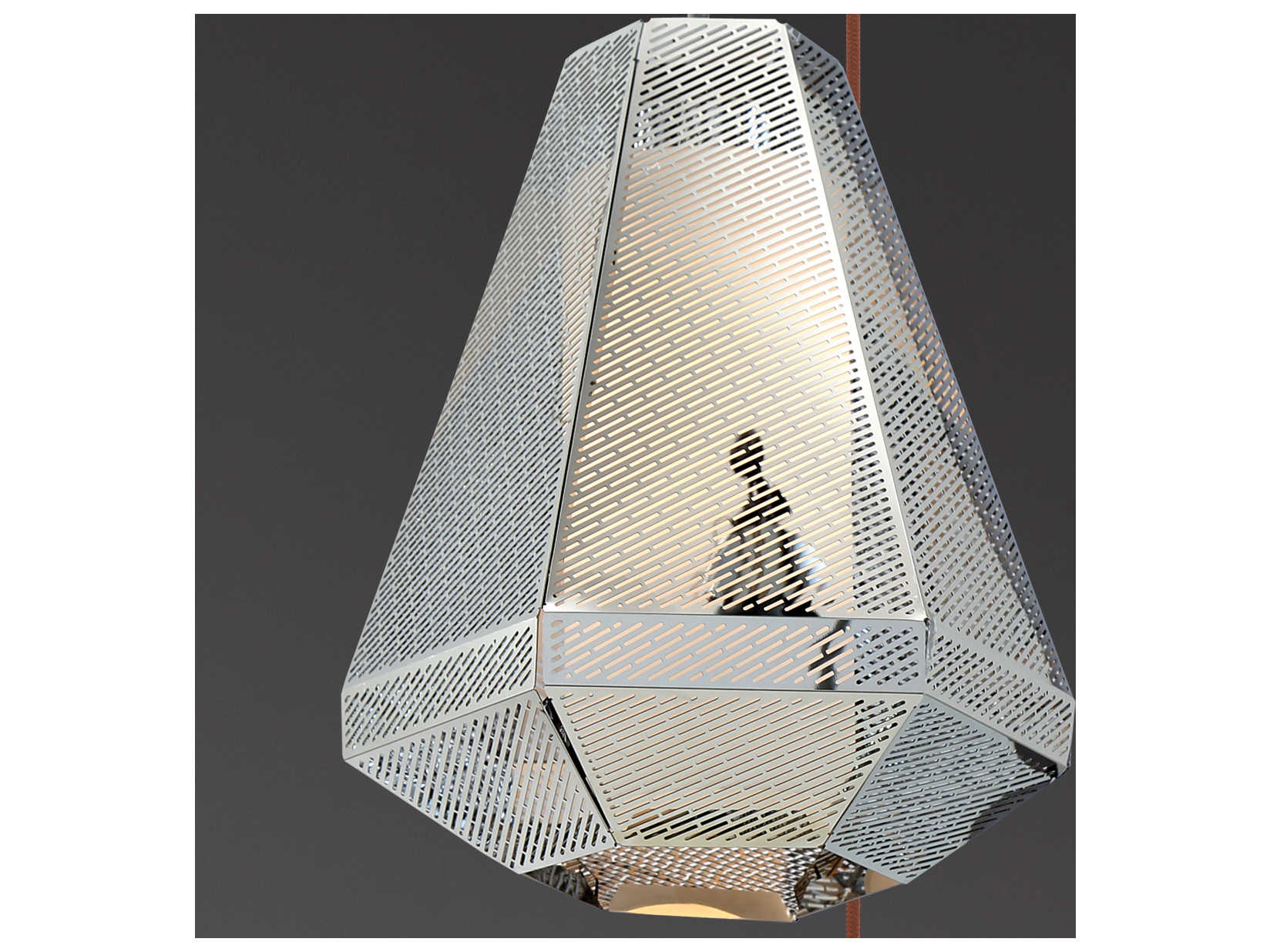 Eurofase Recinto 1-Light Chrome Glass Cylinder Geometric Mini Pendant