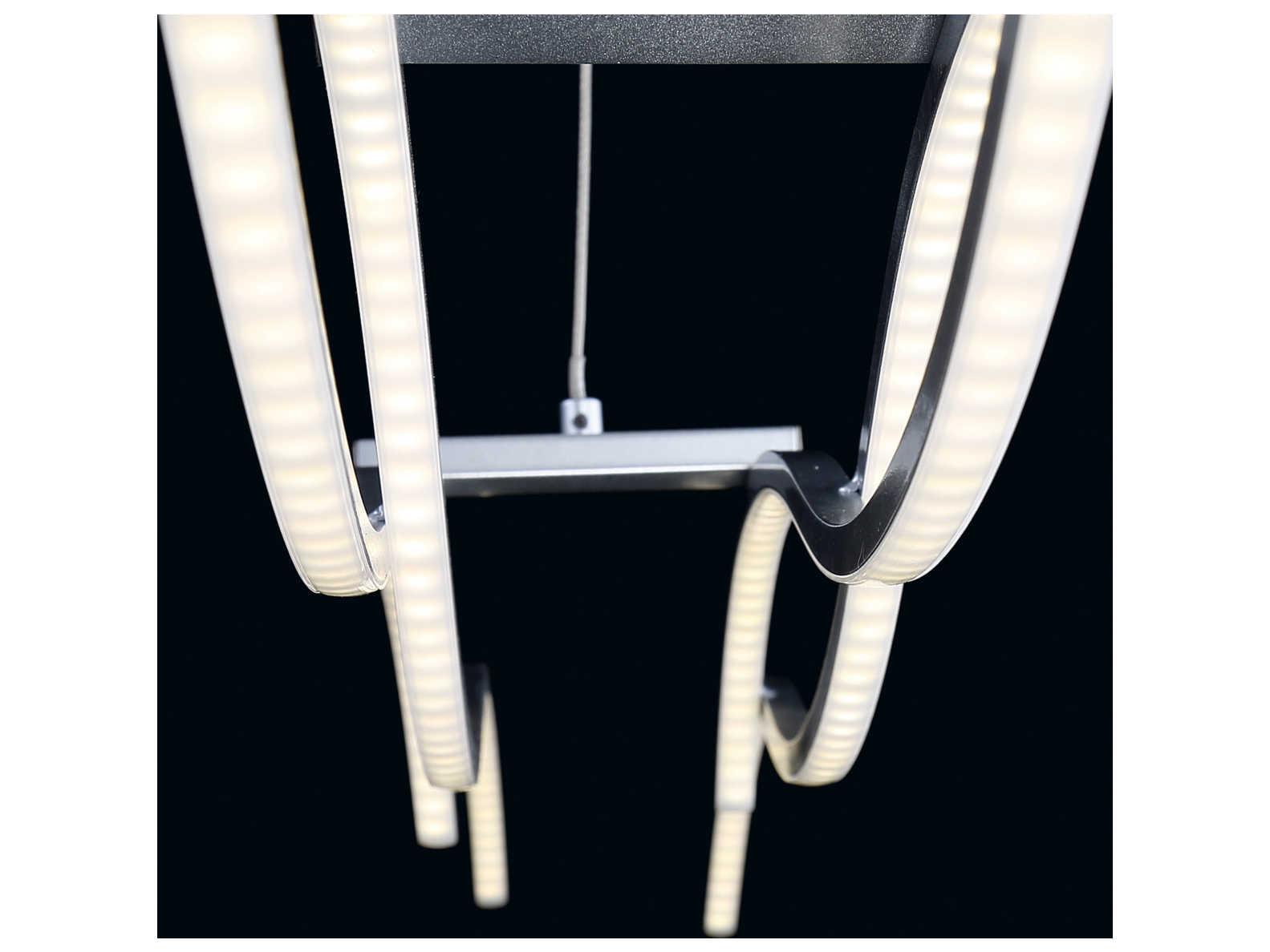 Eurofase Sly 4-Light Silver LED Linear Island Pendant