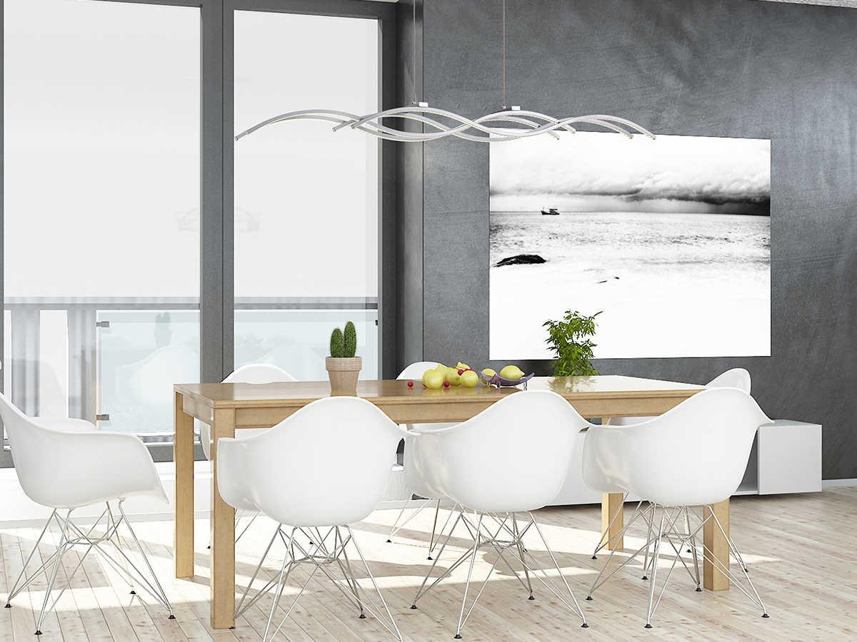 Eurofase Sly 4-Light Silver LED Linear Island Pendant