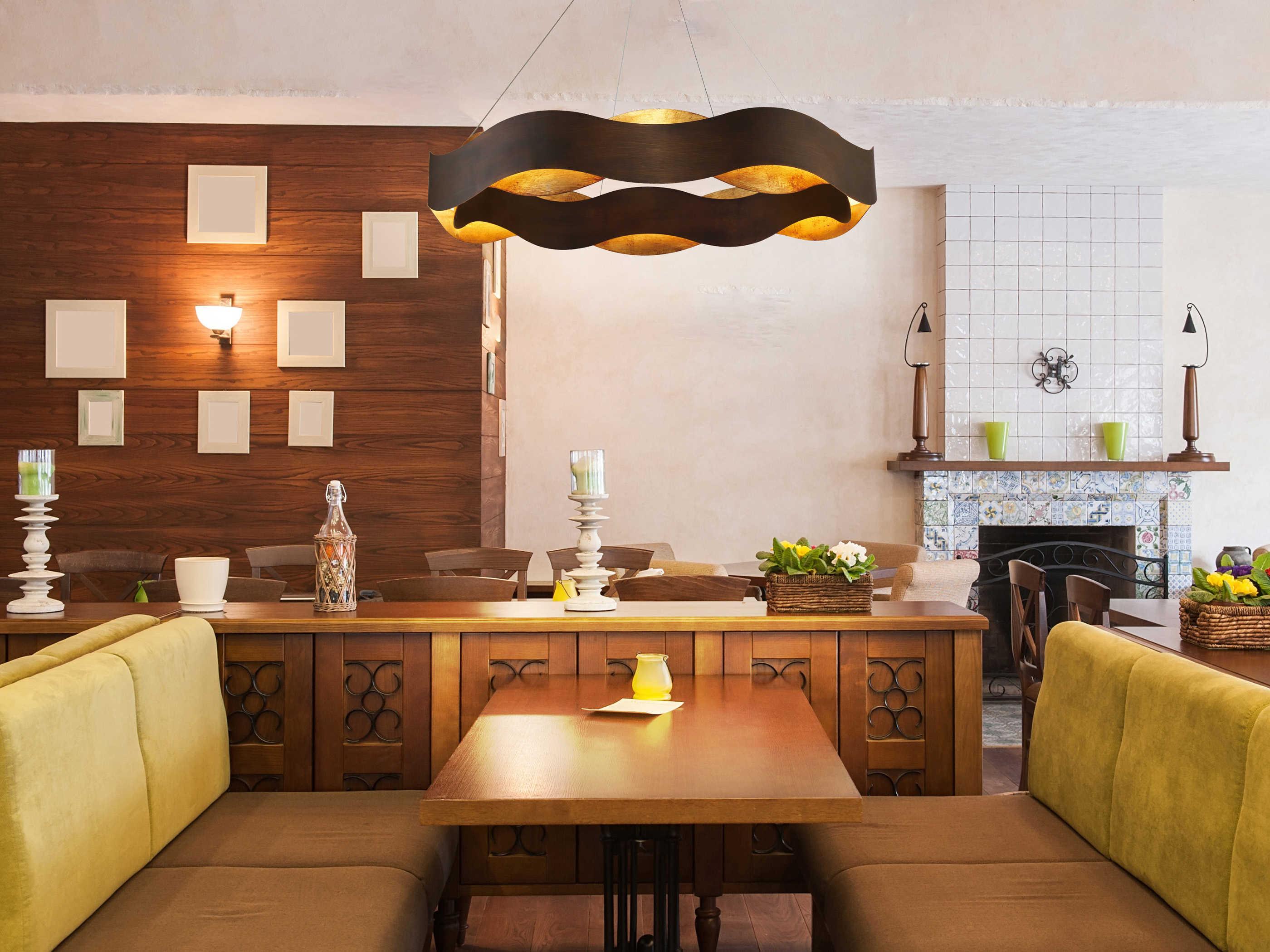 Eurofase Vaughan Bronze LED Round Tiered Pendant