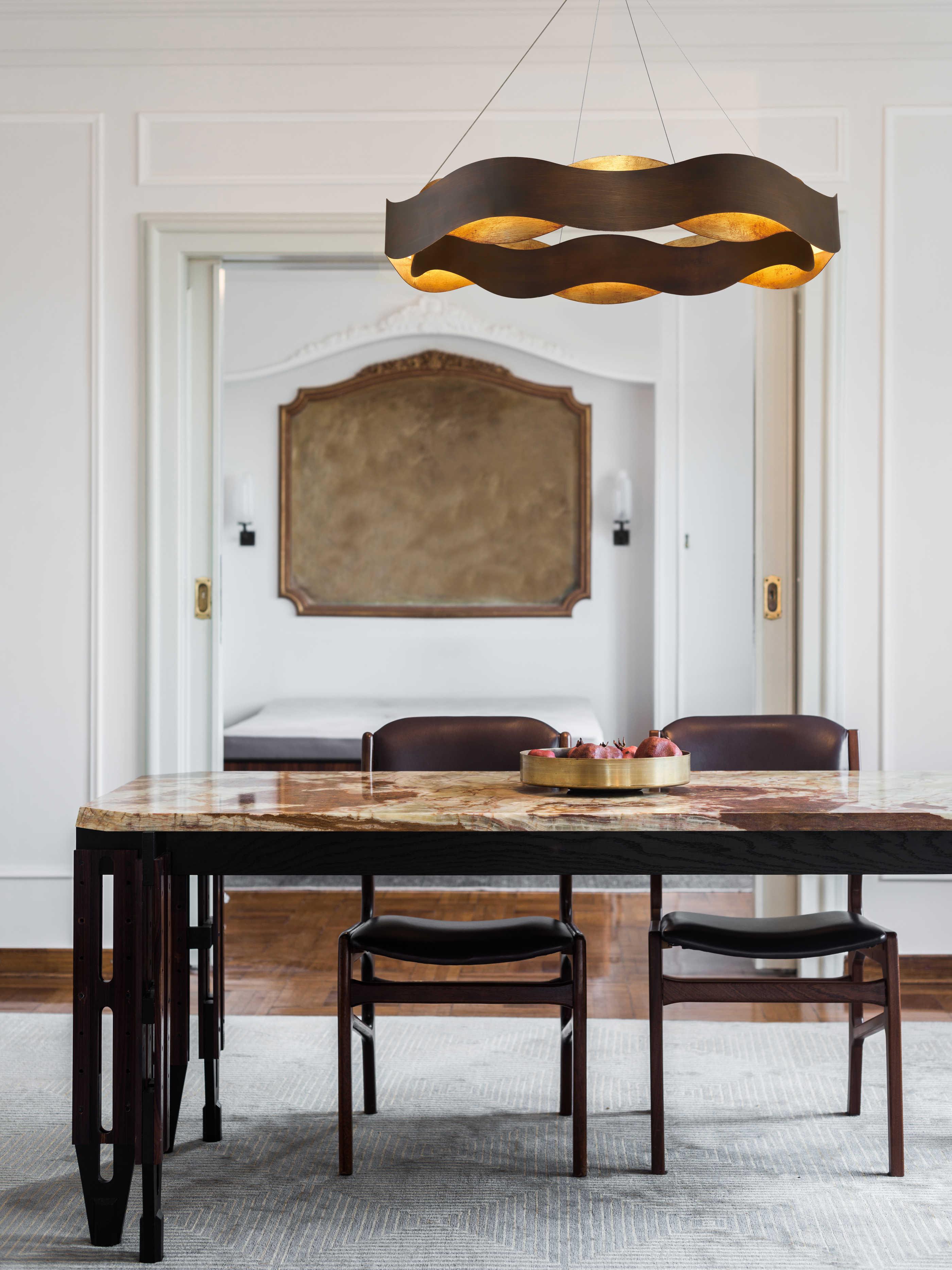 Eurofase Vaughan Bronze LED Round Tiered Pendant