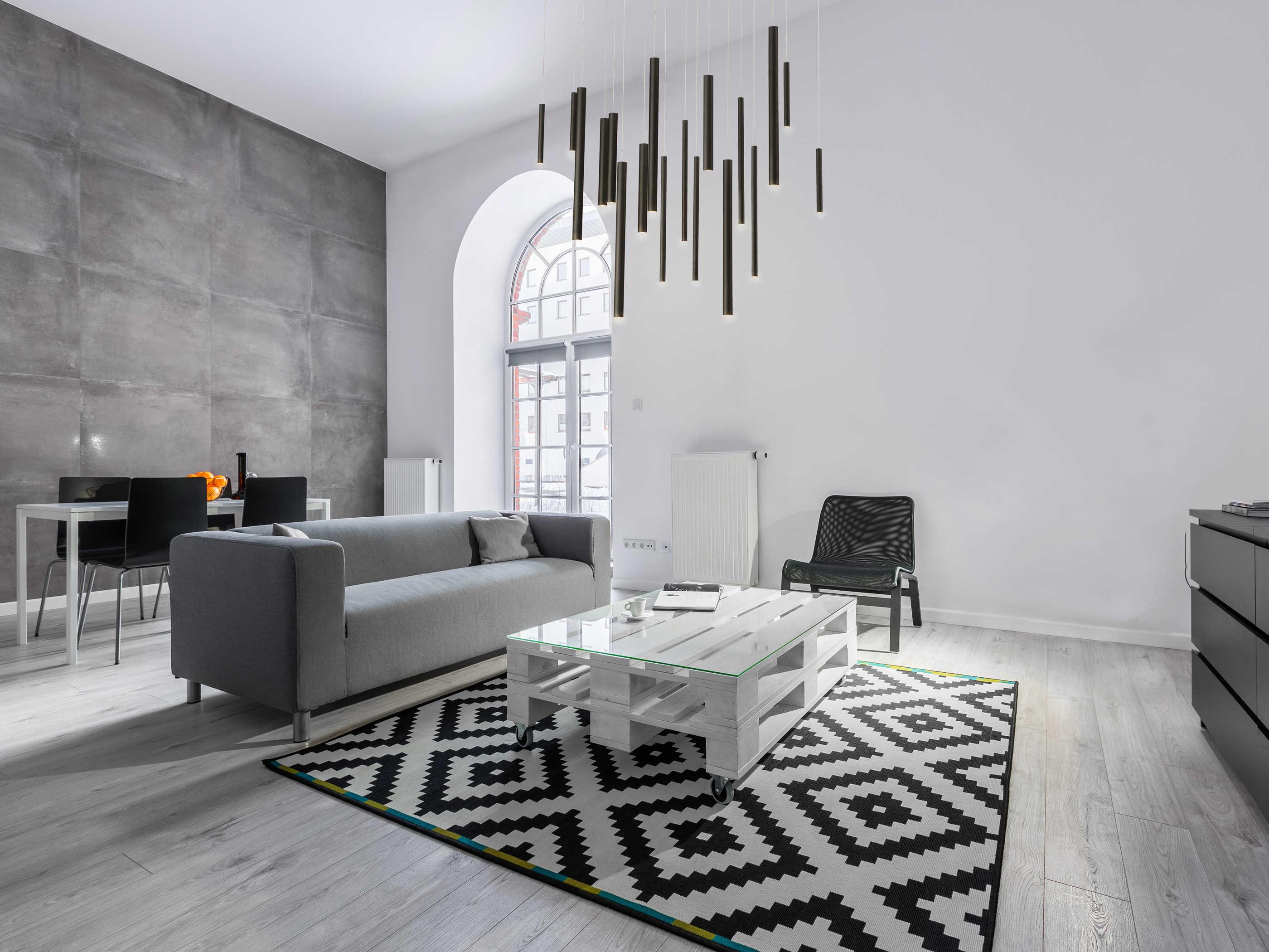 Eurofase Santana 18-Light8-Light Black LED Cylinder Linear Island Pendant