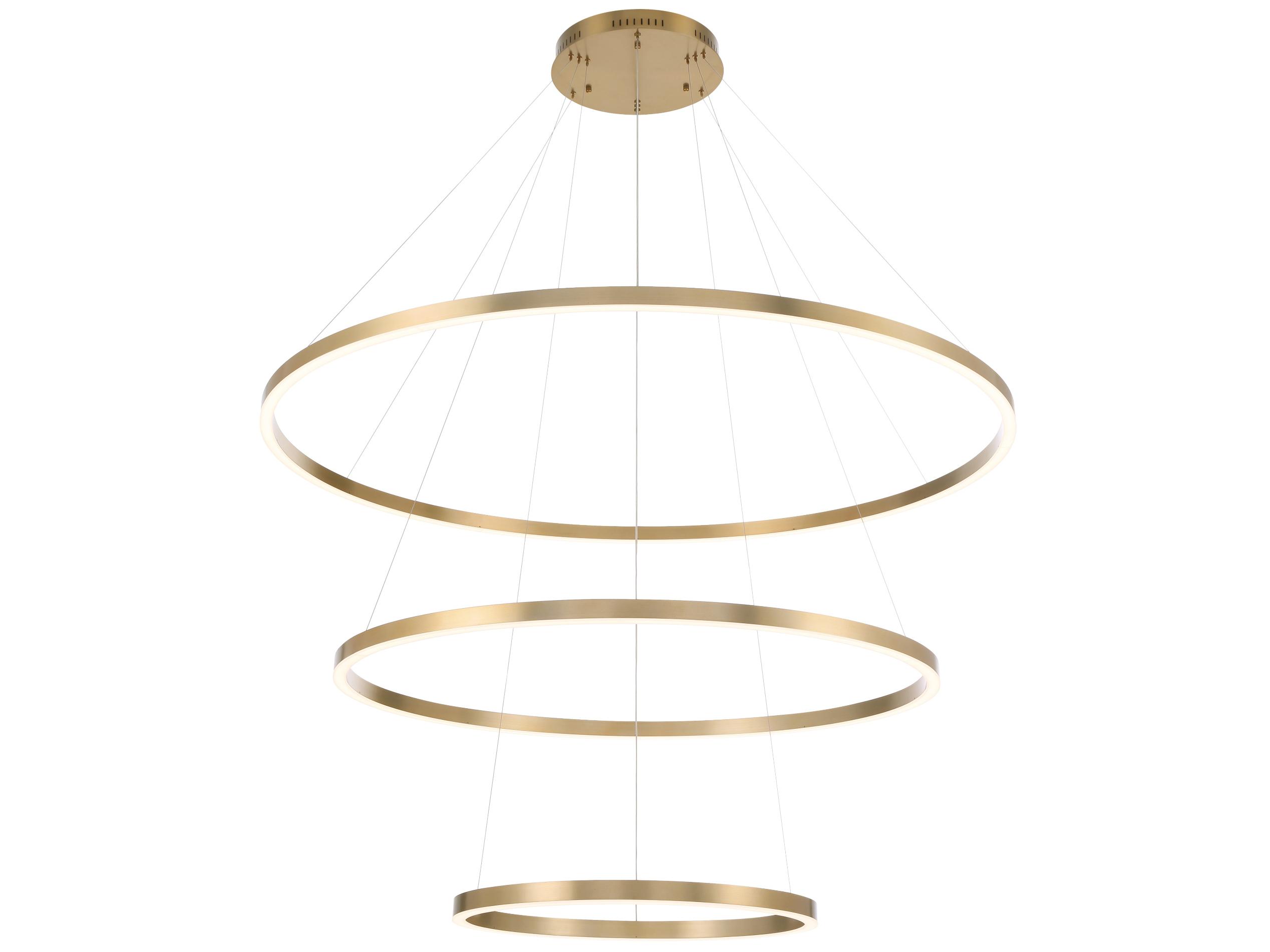 Eurofase Spunto 3-Light Gold Round Tiered Pendant