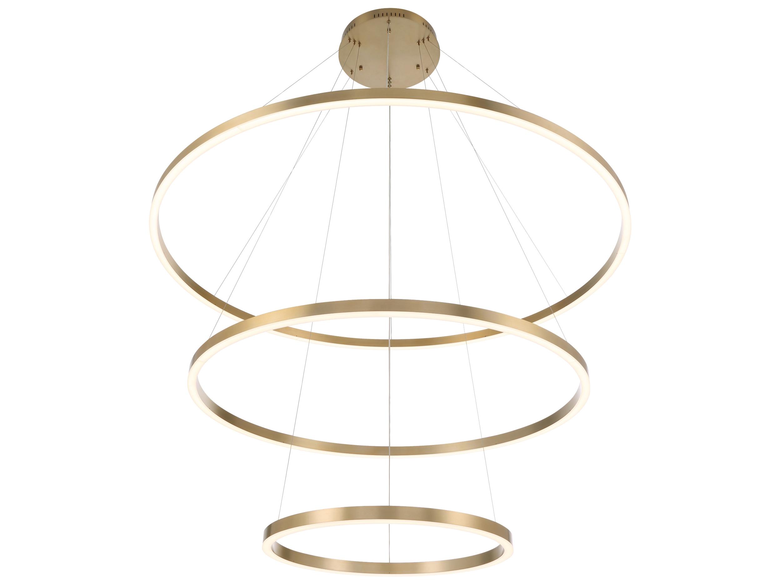 Eurofase Spunto 3-Light Gold Round Tiered Pendant