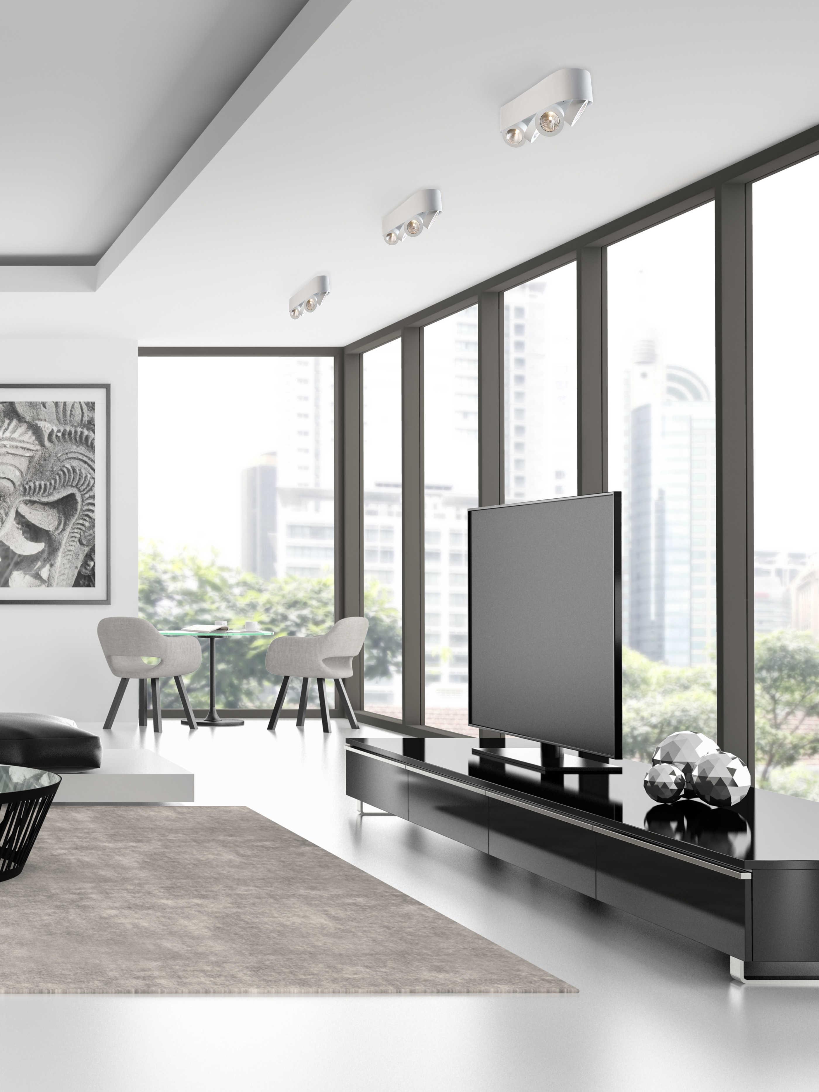 Eurofase Nymark 4-Light White LED Round Flush Mount